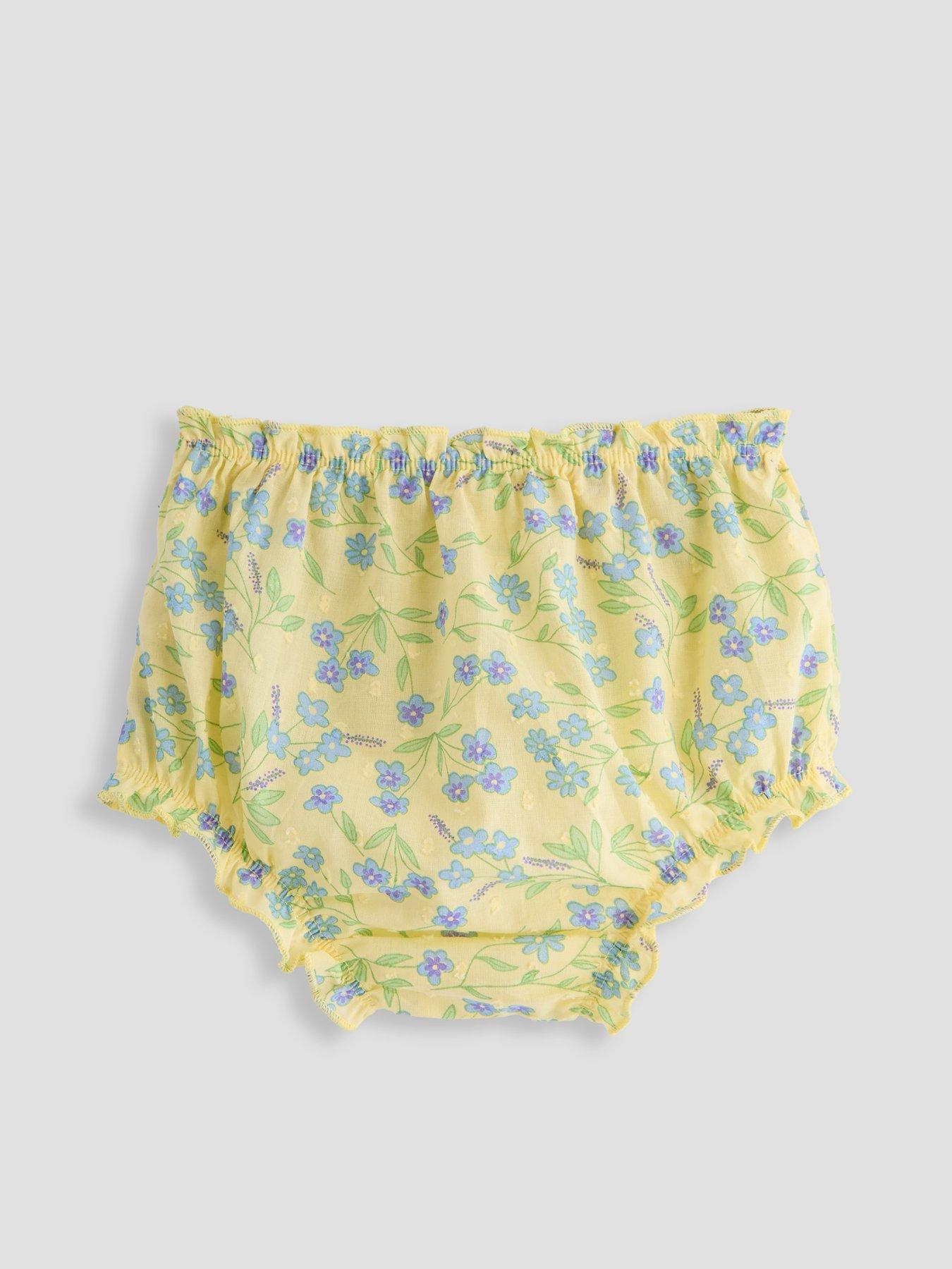 Image 3 of 5 of The Very Collection Baby Girl Ditsy Woven Dress And Knicker Set