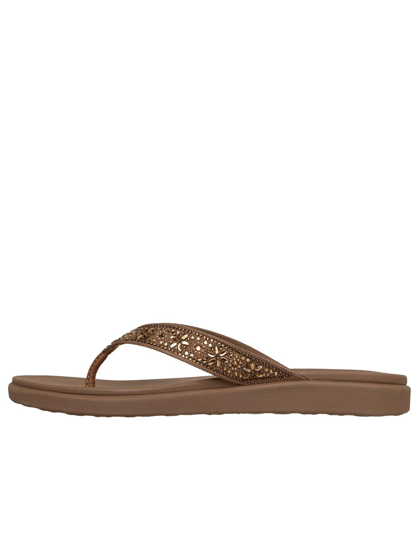 Image 5 of 5 of Skechers Meditation Luxe Toe-Post Sandal - Mocha Knit