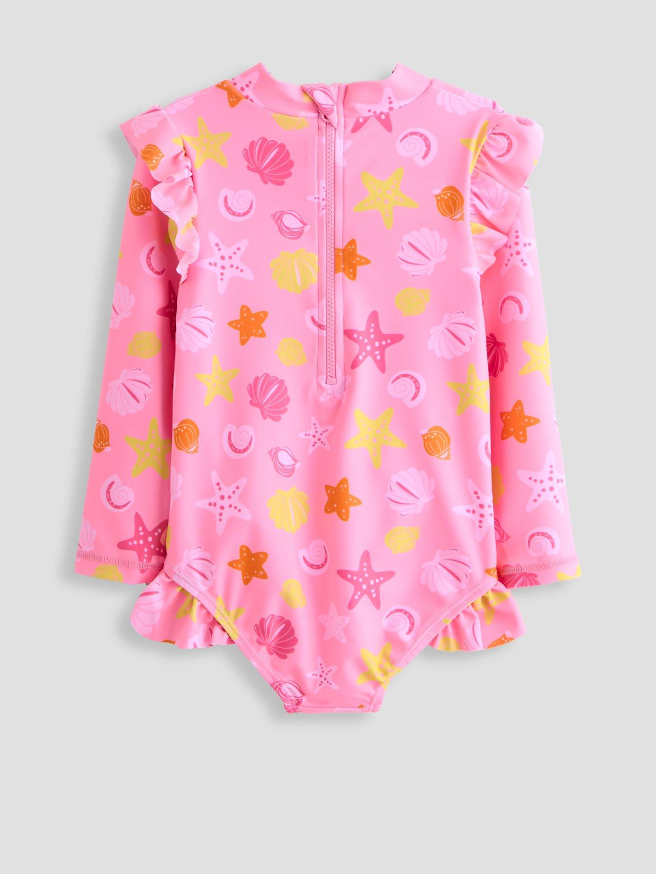 Image 2 of 4 of The Very Collection Baby Girl Shell Print Sunsafe Swimsuit - Pink