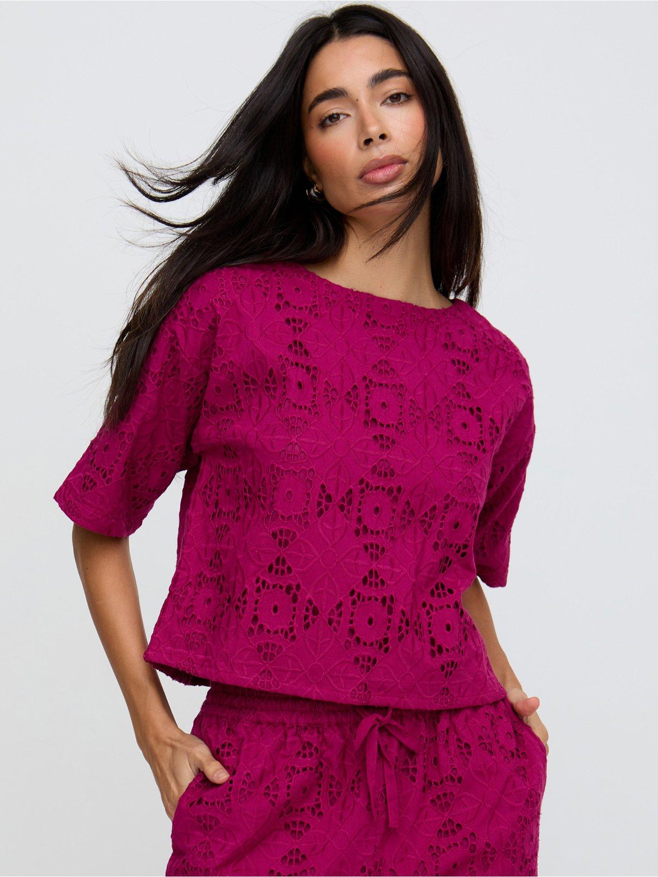 Raffya Opal Top - Burgundy