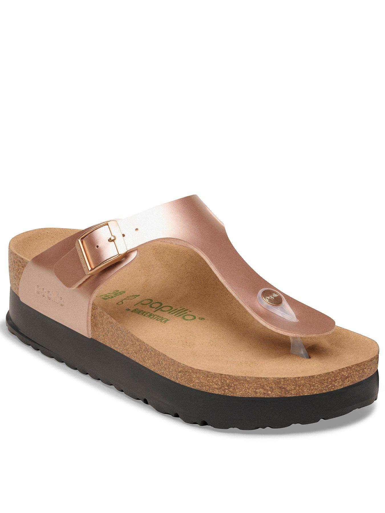 Image 1 of 3 of Birkenstock Gizeh Flex Platform Metallic Sandal - Copper