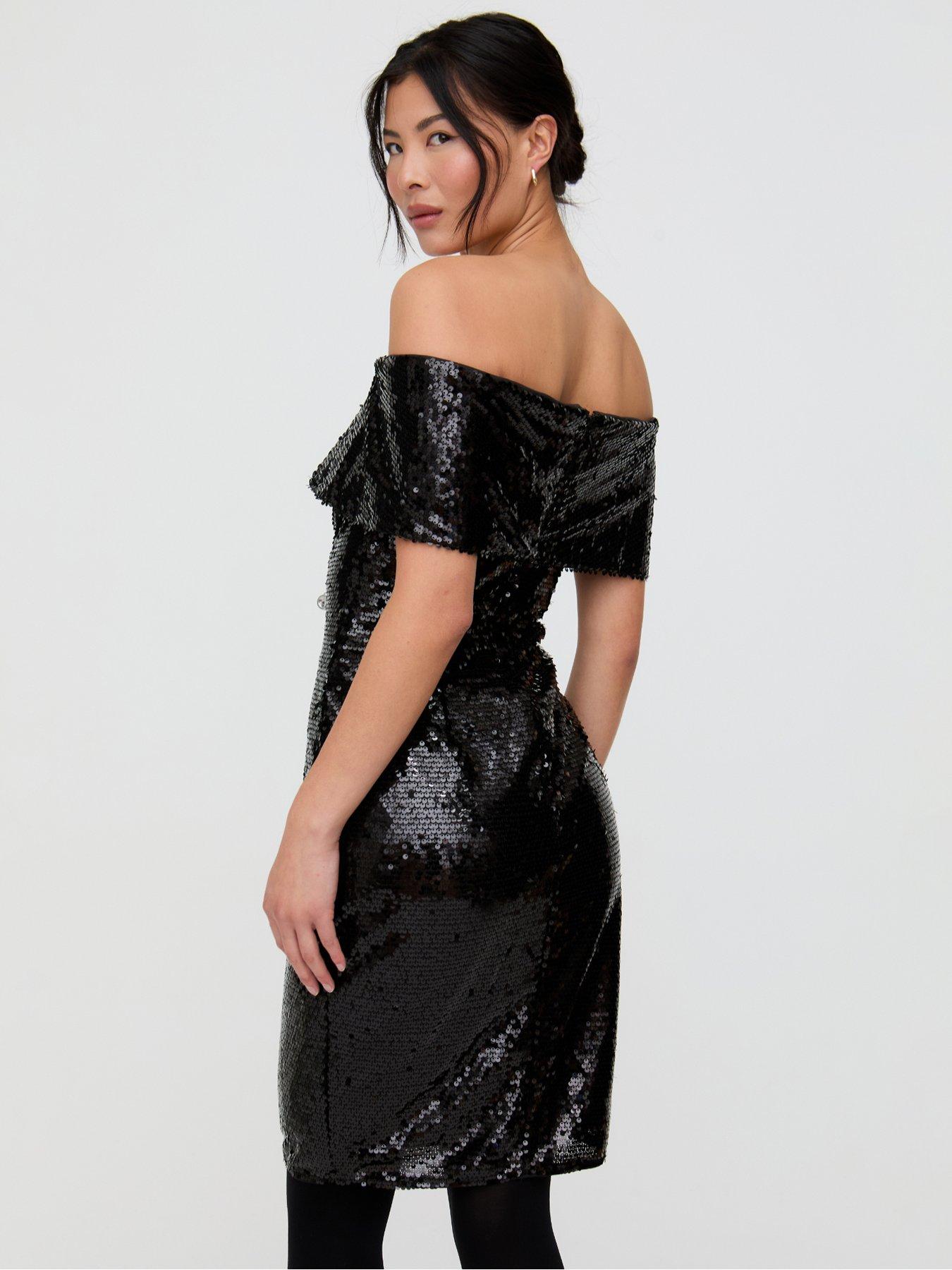  image of lily-lionel-jaya-sequin-dress-black
