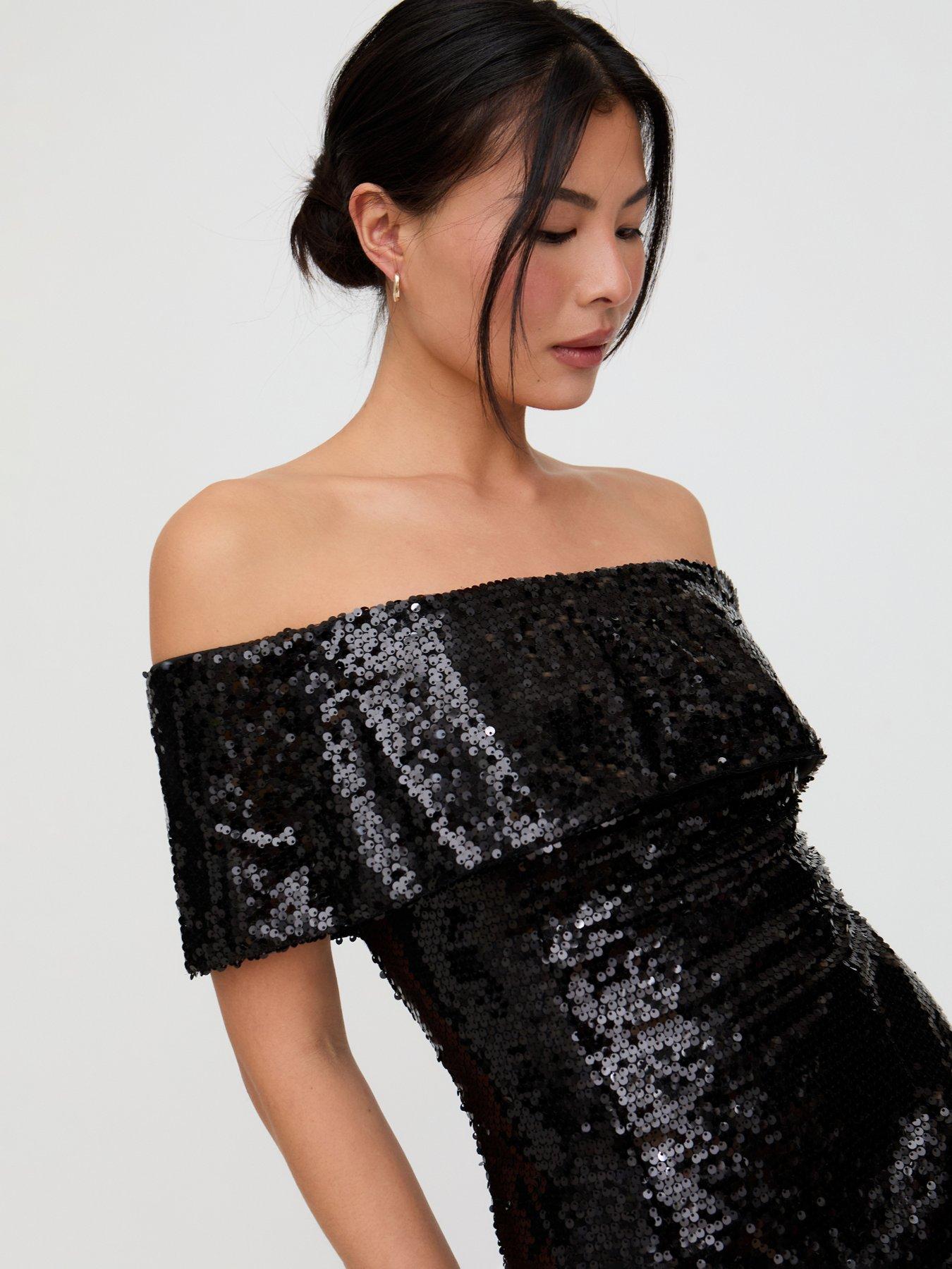  image of lily-lionel-jaya-sequin-dress-black