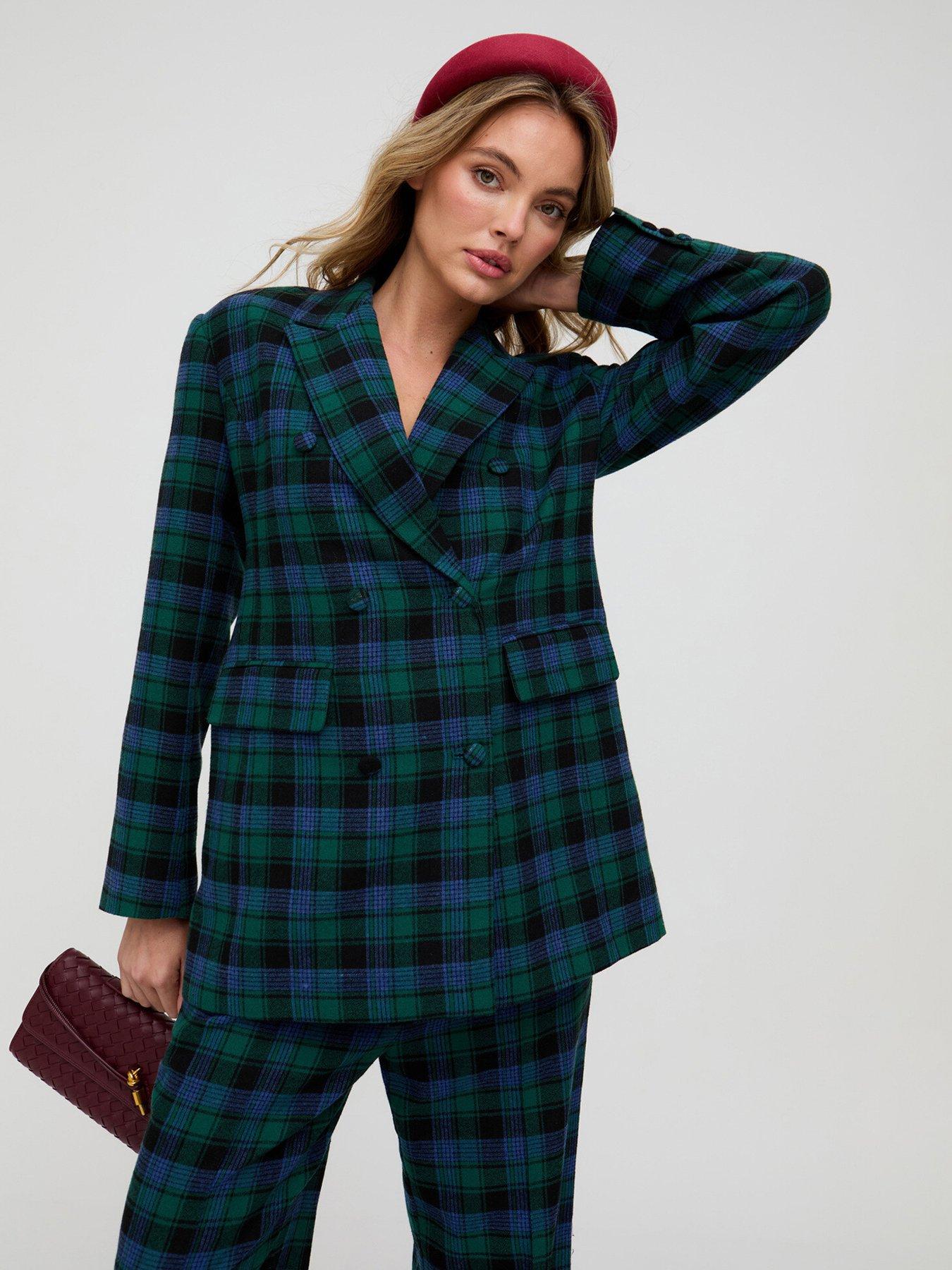 Lily & Lionel Zena Jacket - Blue/Green Check