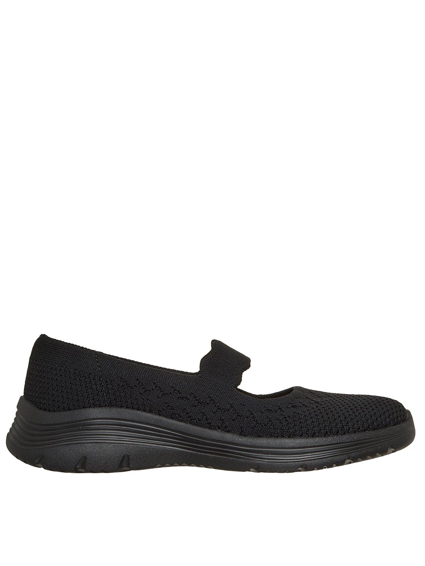 Skechers Bedford Knitted Mary Jane Shoe - Black
