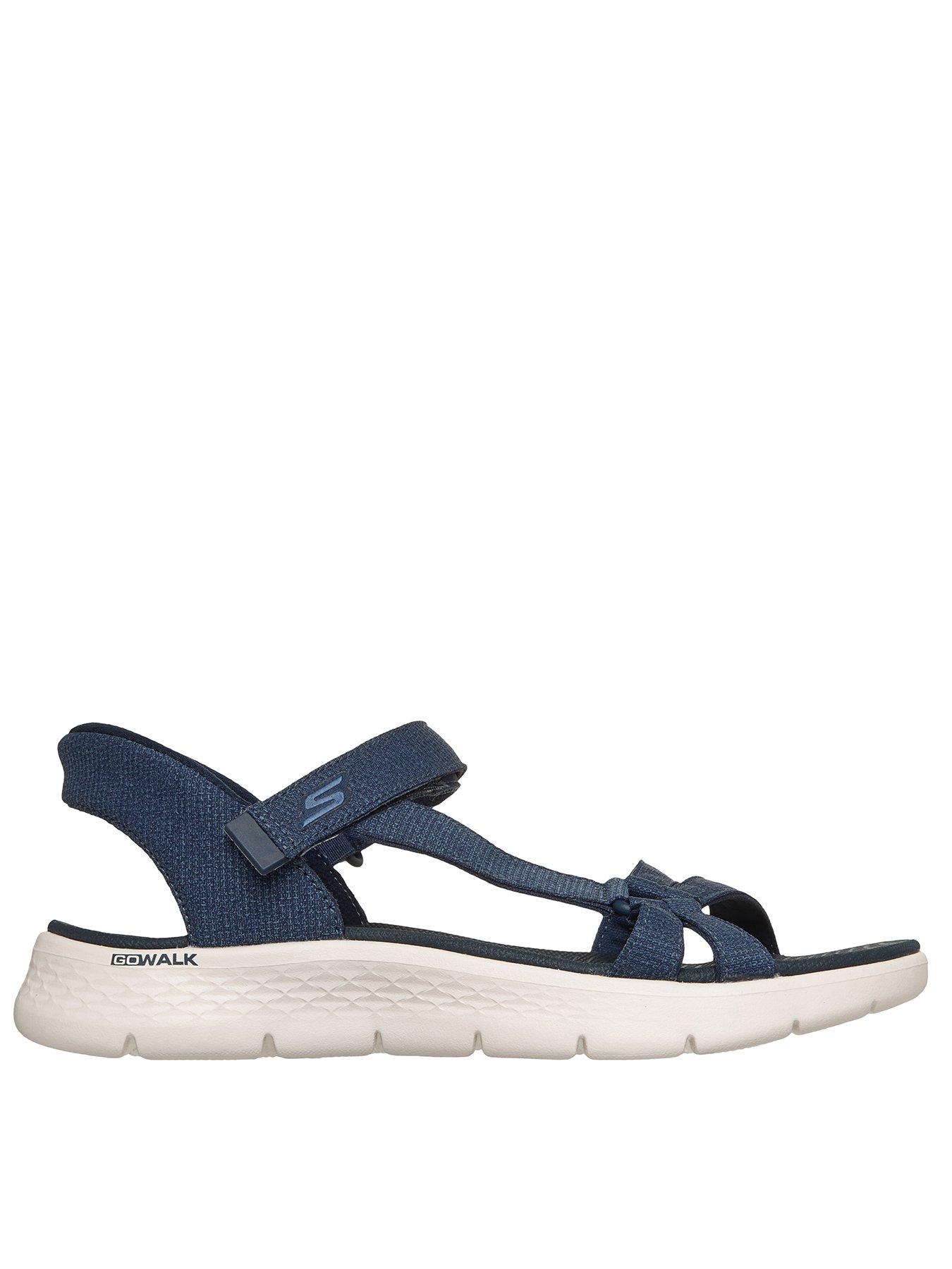 Skechers Wide Fit Go Walk Flex Illuminate Sandal - Navy