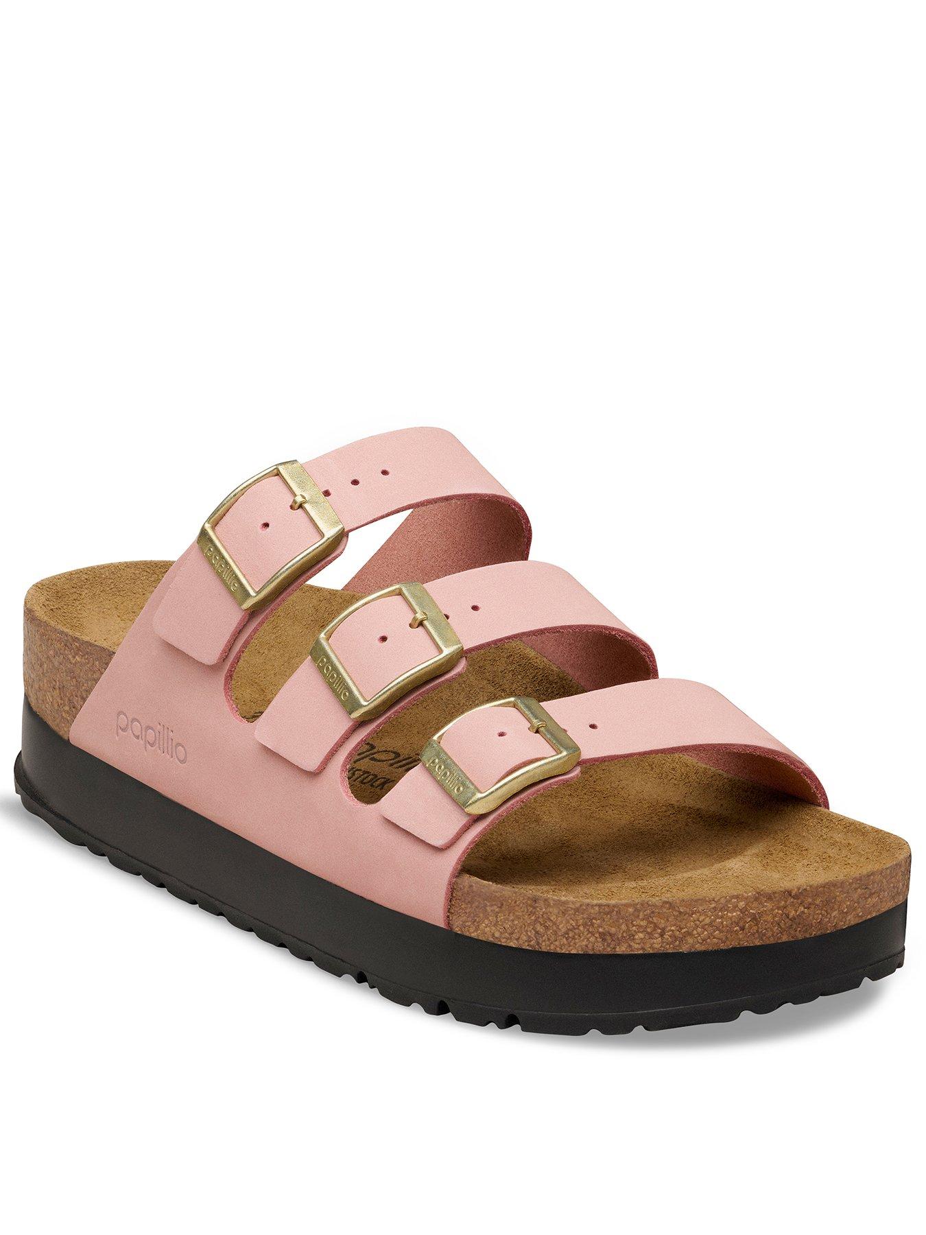 Birkenstock Florida Flex Iii Leather Platform Sandal - Pink Clay