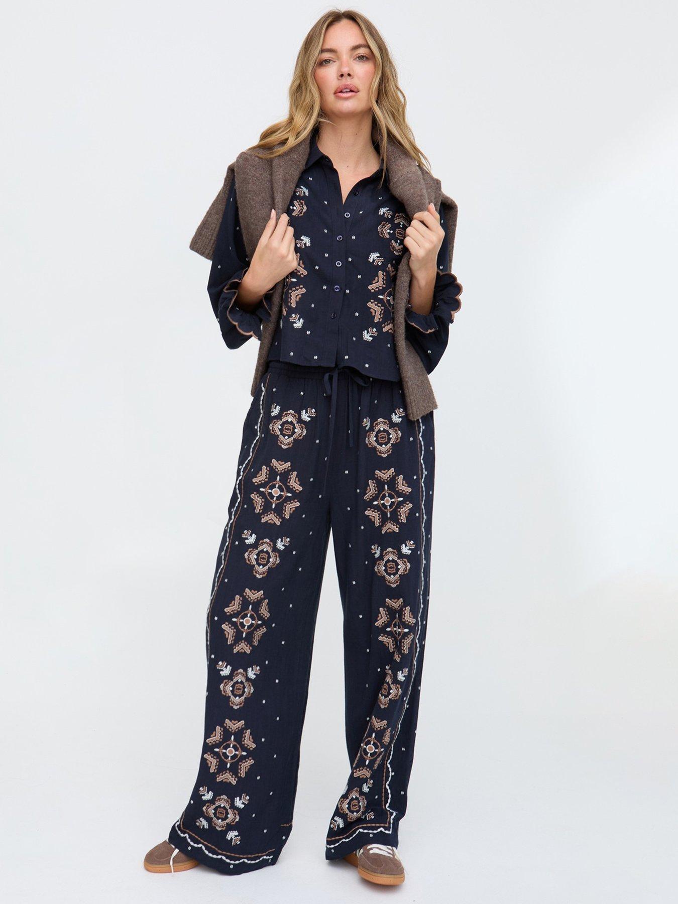 Raffya Penny Top - Navy