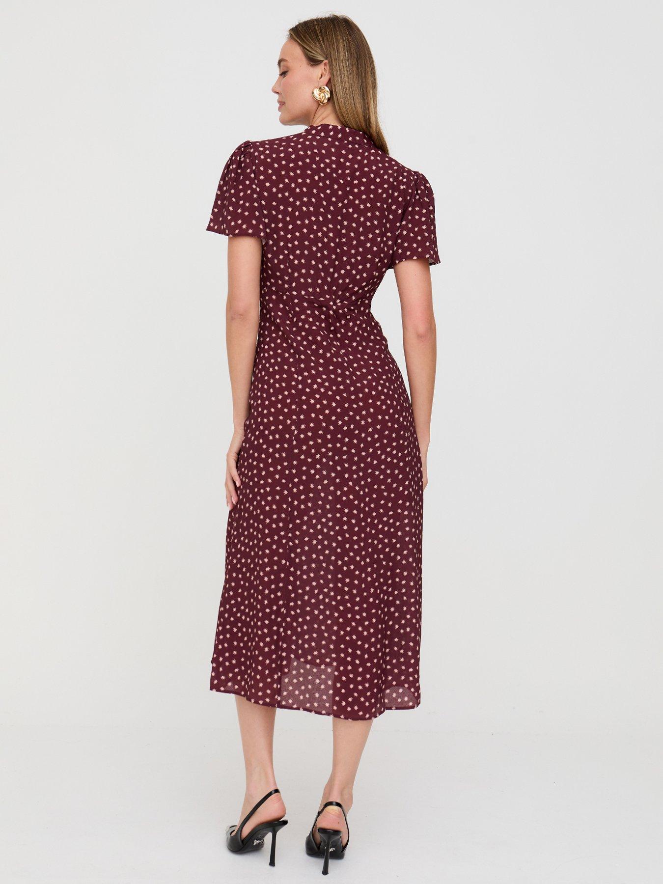 Image 2 of 5 of Lily & Lionel Primrose Dress - Burgundy