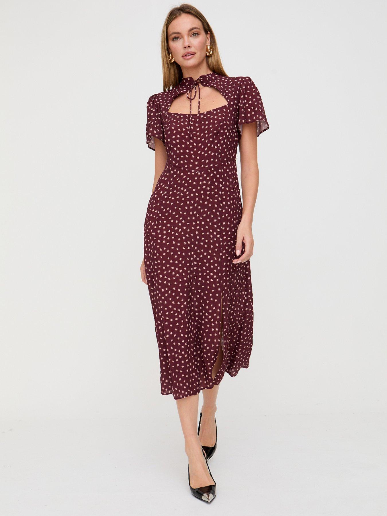 Image 3 of 5 of Lily & Lionel Primrose Dress - Burgundy