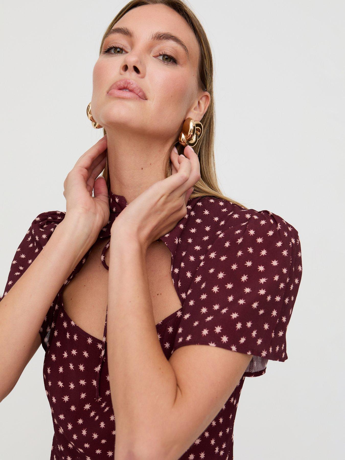 Image 4 of 5 of Lily & Lionel Primrose Dress - Burgundy