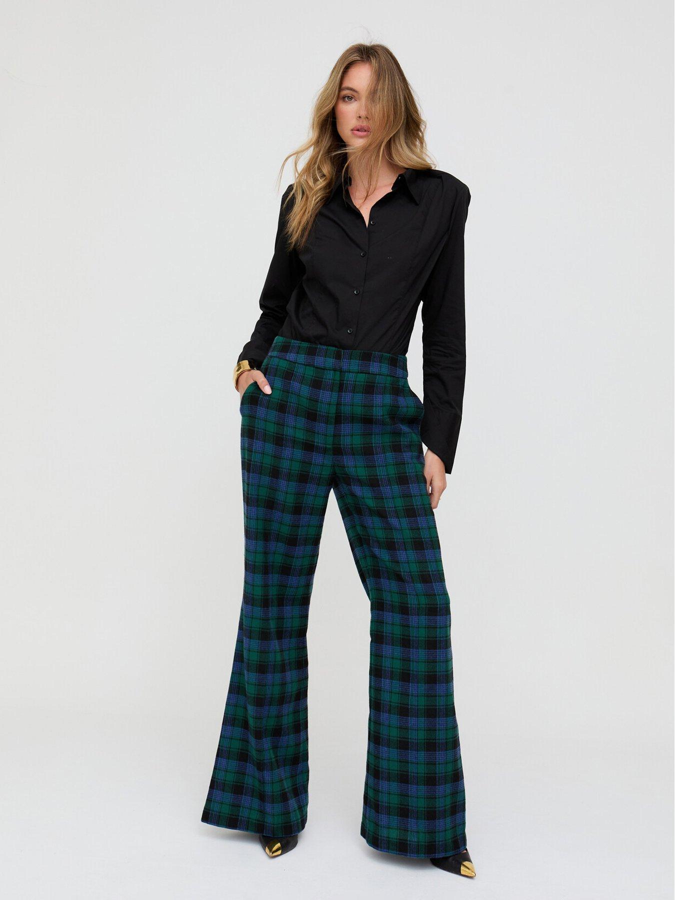 Lily & Lionel Zena Trouser - Blue/Green Check
