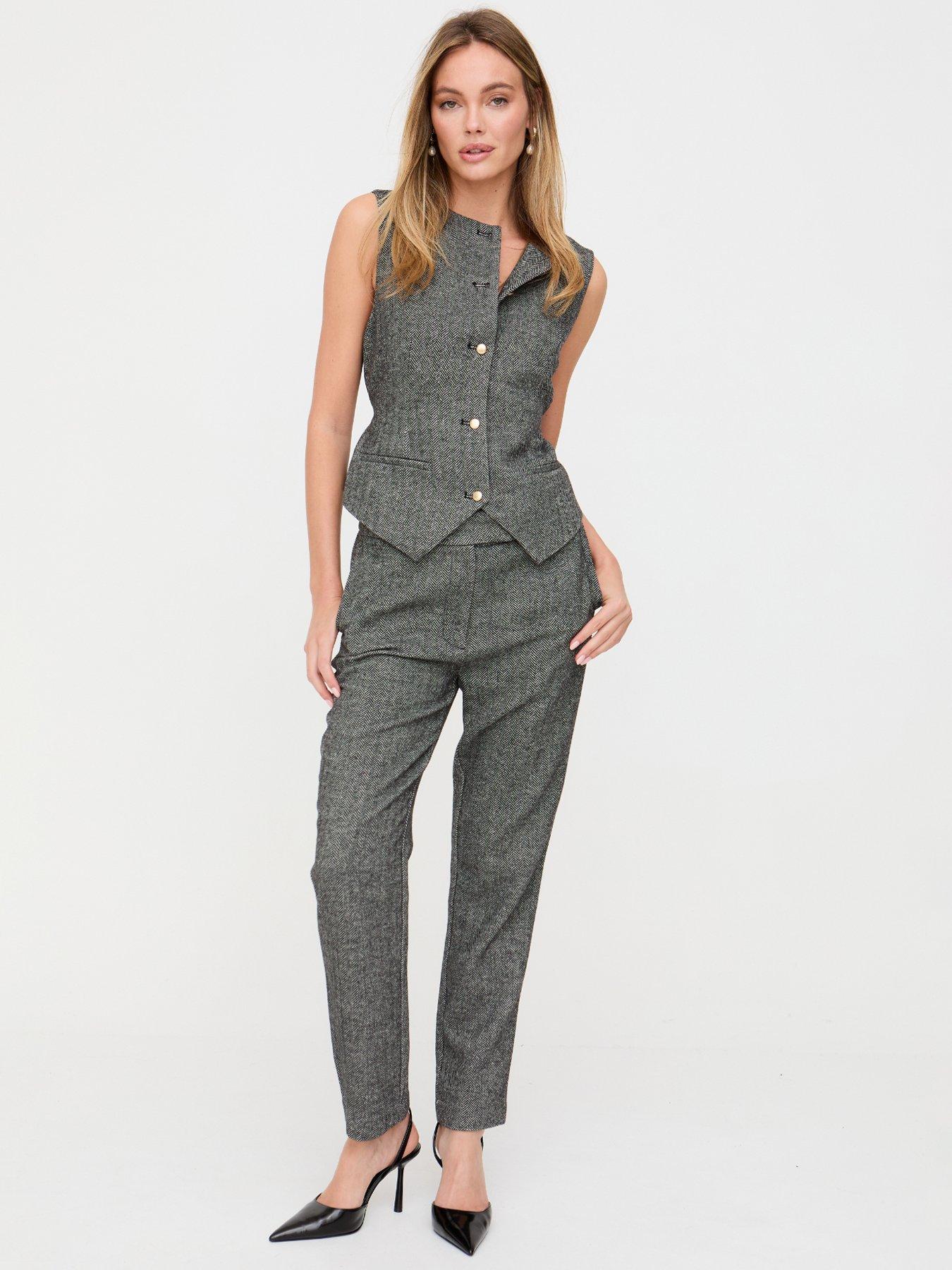 lily-lionel-pandora-herringbone-trouser-black