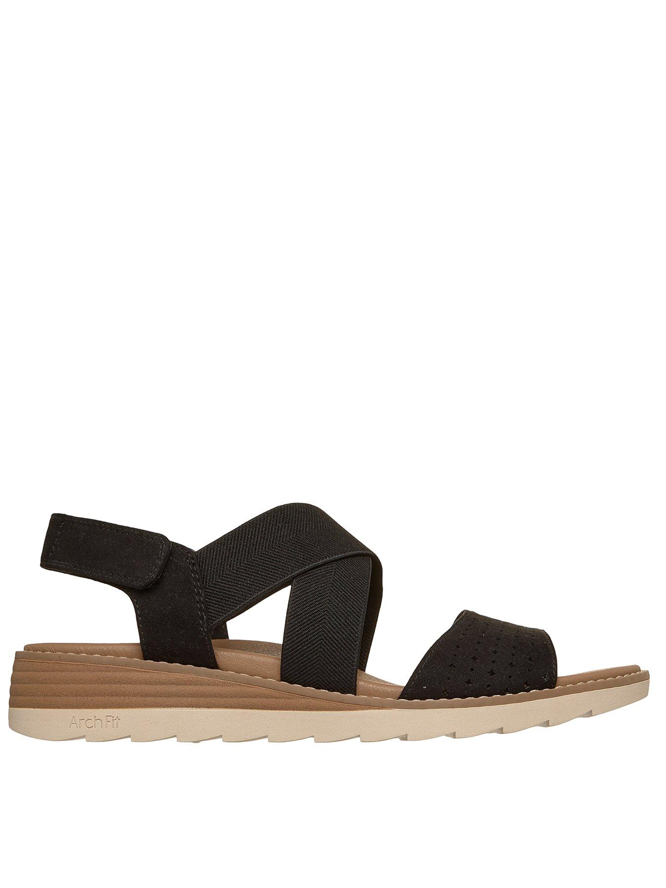Skechers Arch Fit Oasis B Perf Sandal - Black Microfiber