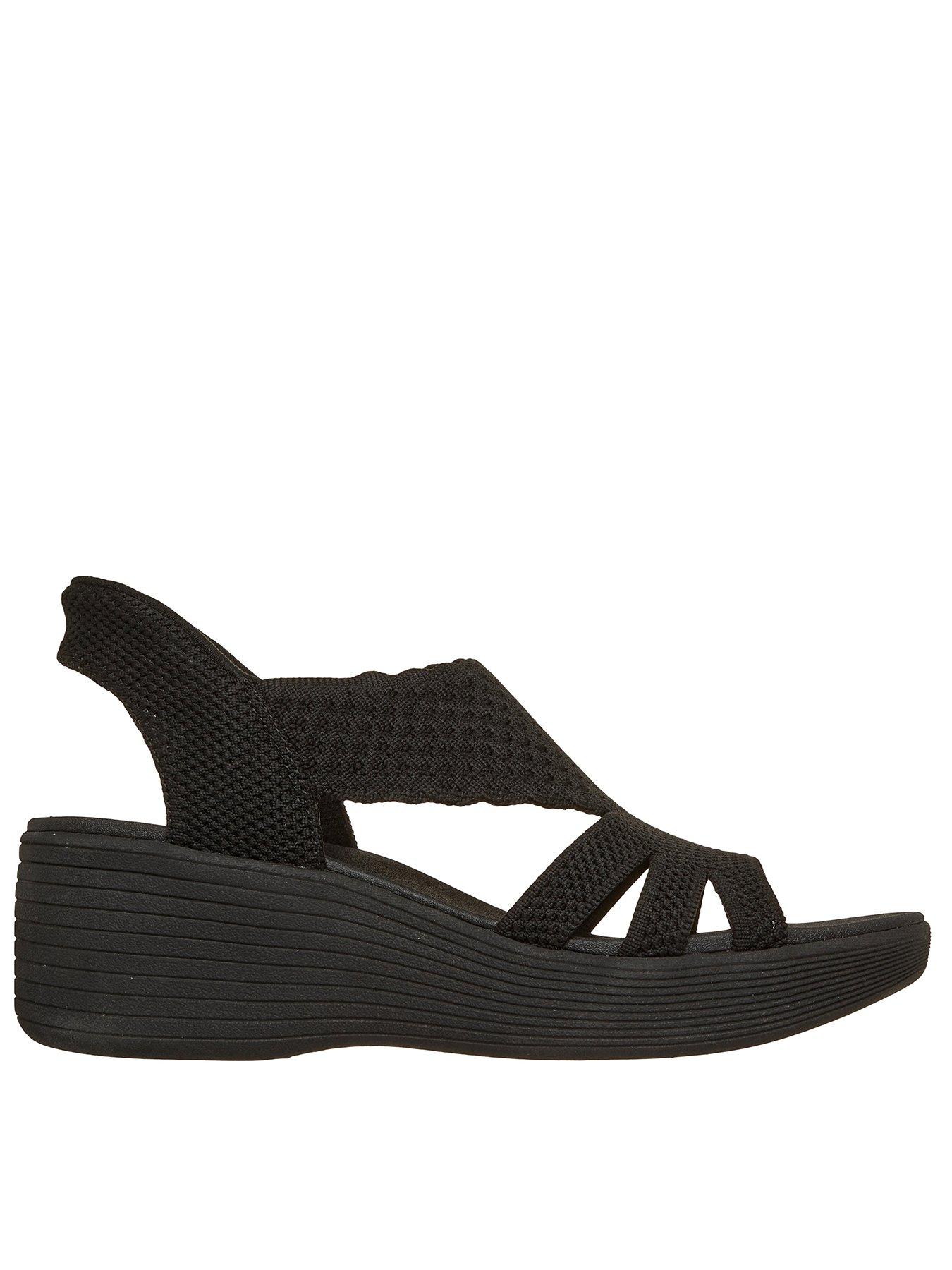 Skechers Parallel Lite Summer Invite Slip-ins Sandal- Black Knit