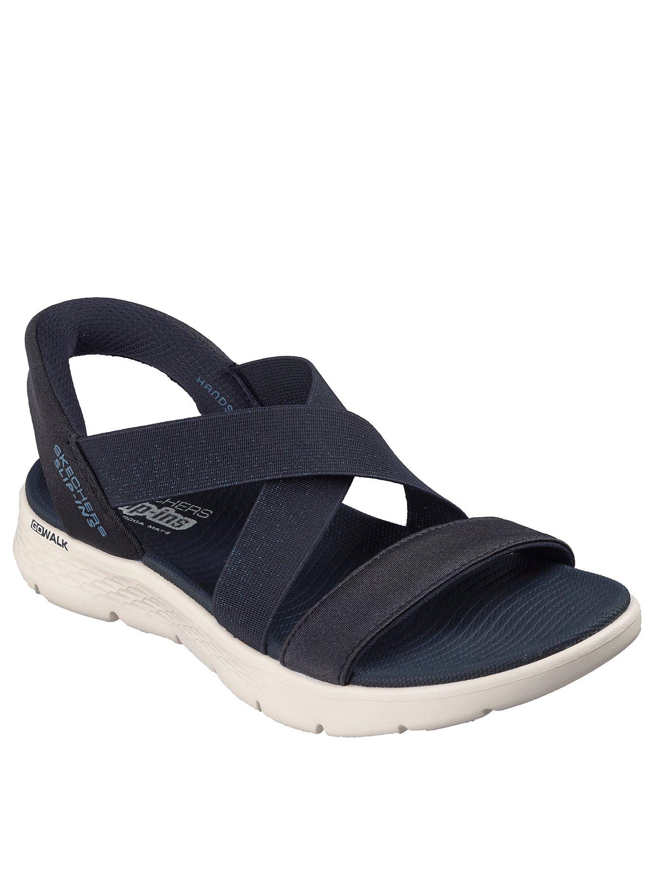 Image 2 of 5 of Skechers Go Walk Flex Glimmer Up Slip-ins Sandal - Navy Textile