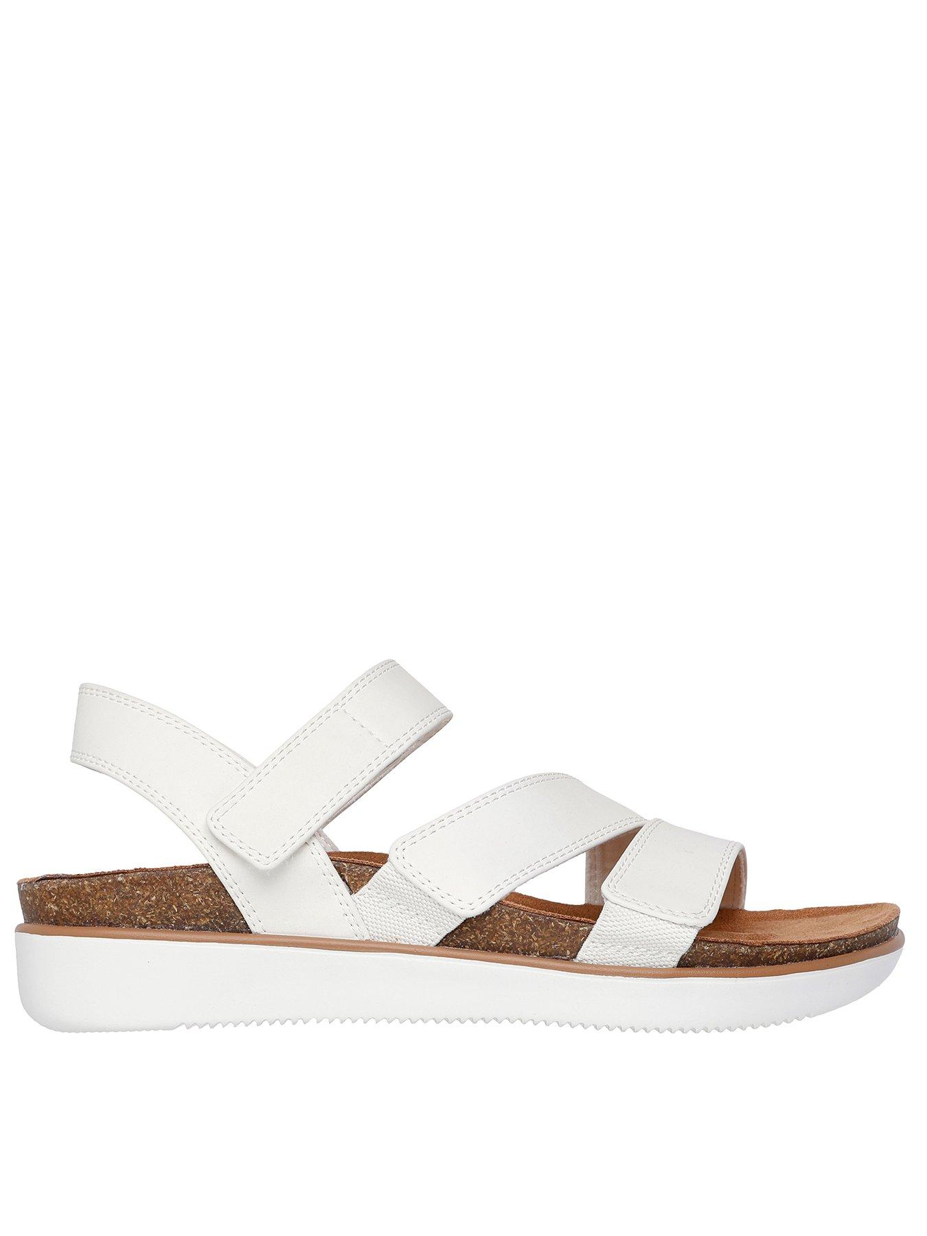 Skechers Lifted Comfort Sandal - White Duraleather