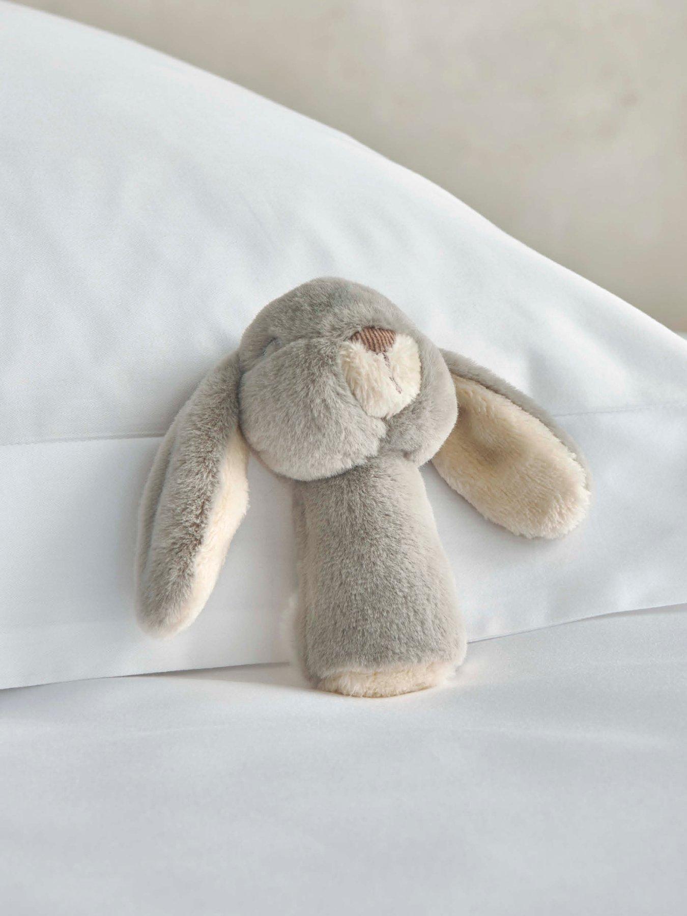 Image 1 of 3 of Mamas & Papas Mini Rattle - Grey Bunny