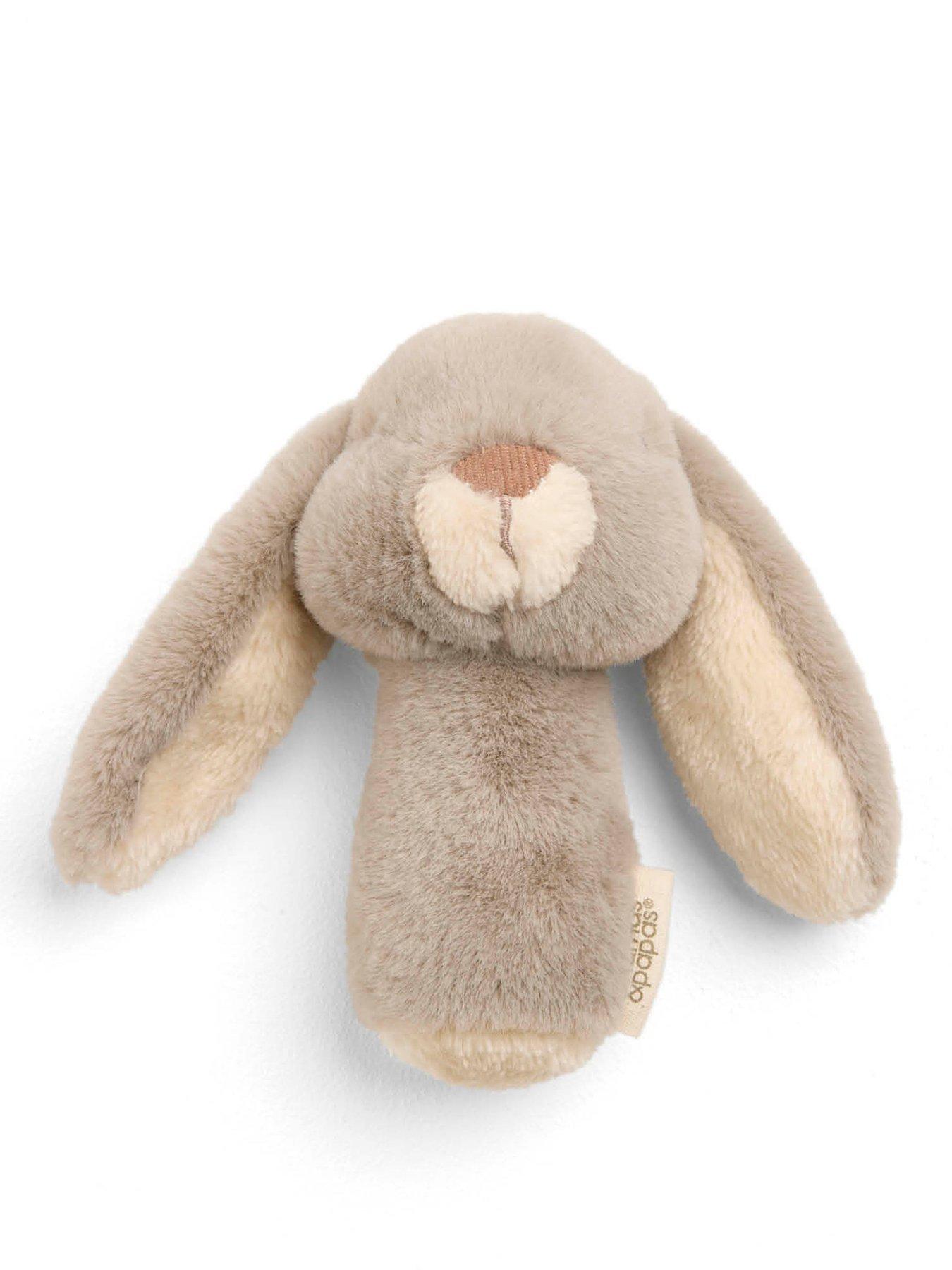 Image 2 of 3 of Mamas & Papas Mini Rattle - Grey Bunny