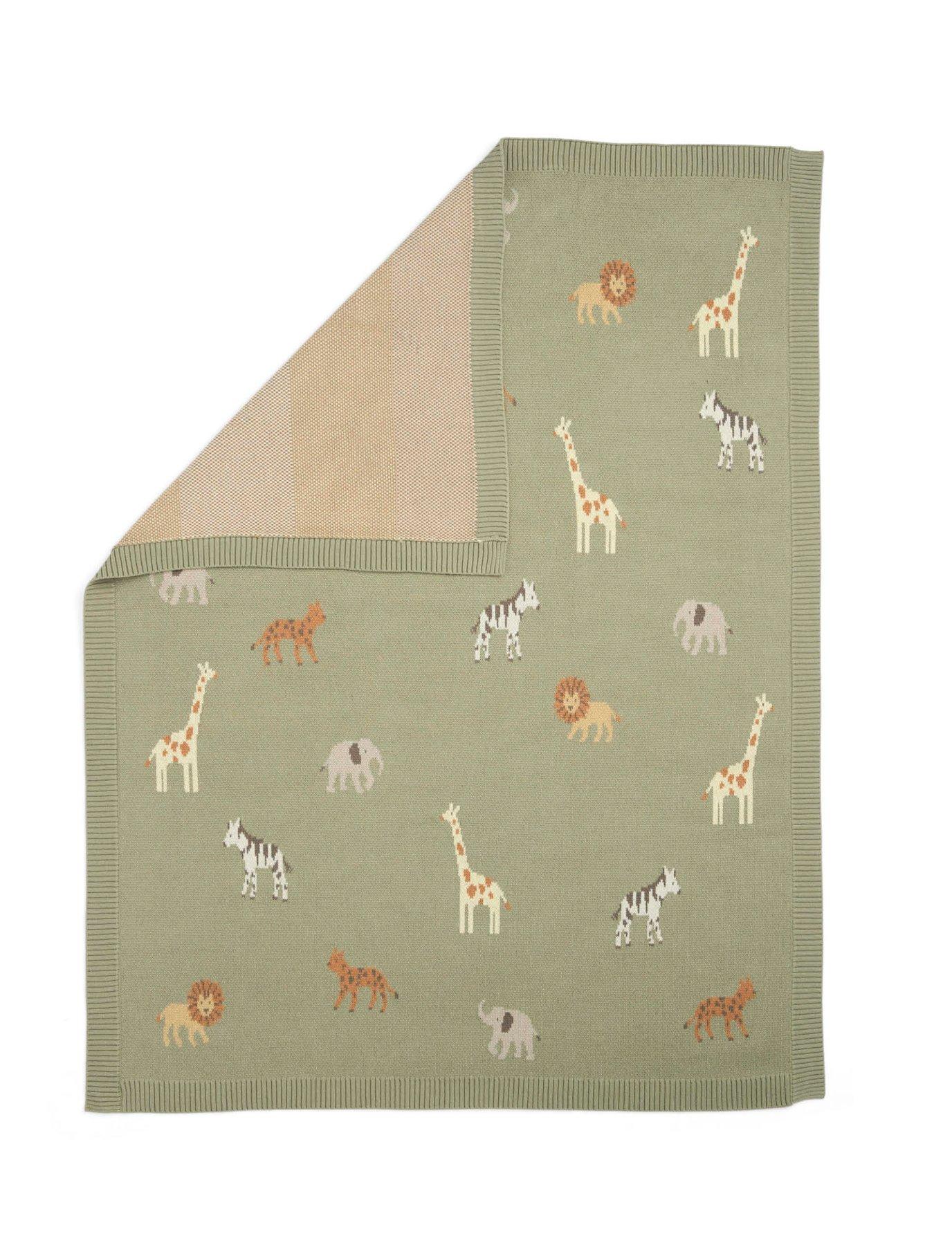 Image 4 of 4 of Mamas & Papas Knitted Blanket - Safari Sage