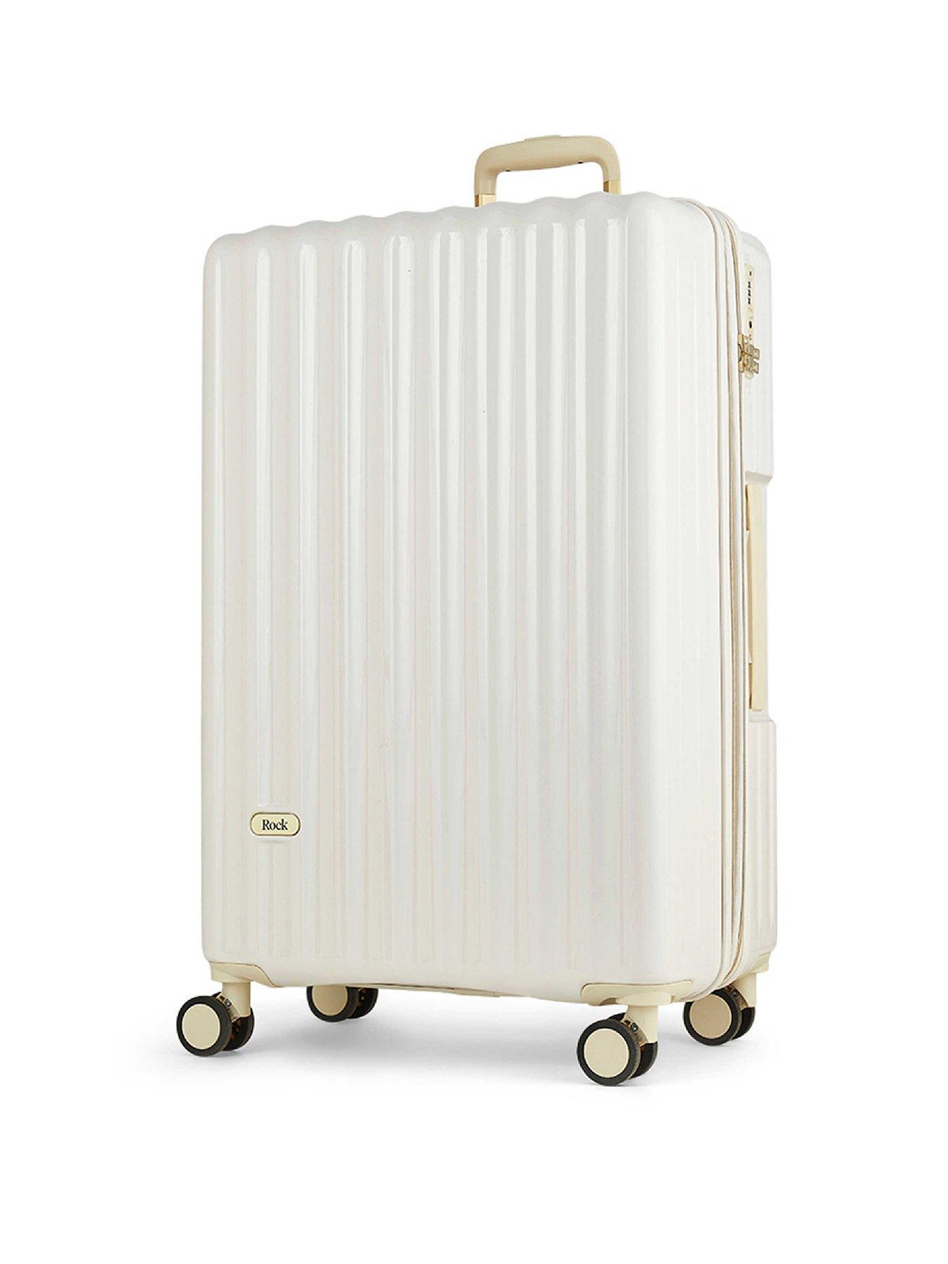 Image 1 of 6 of Rock Luggage Primrose Cream Large Suitcase