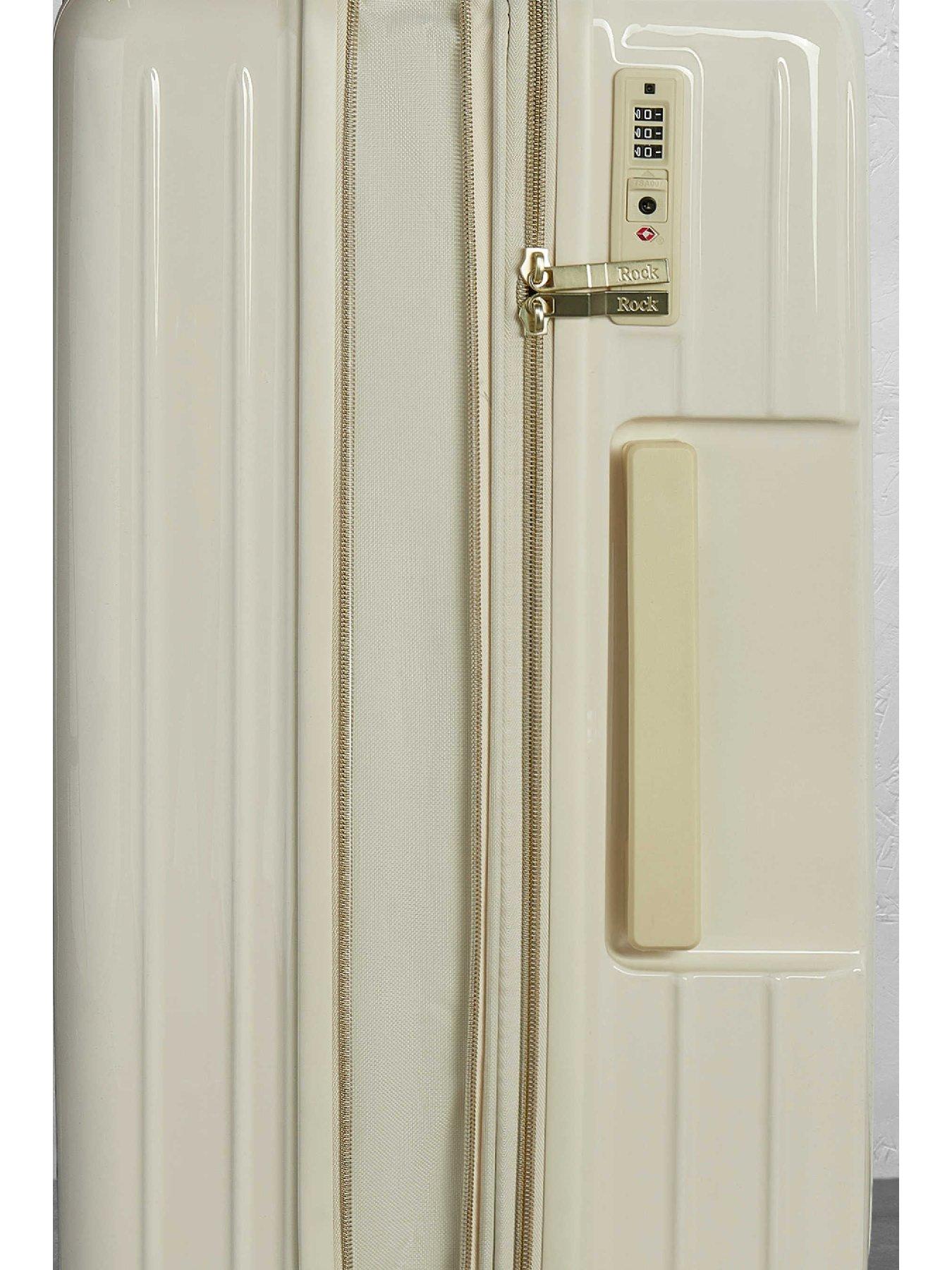 Image 4 of 6 of Rock Luggage Primrose Cream 3pc Set Suitcase