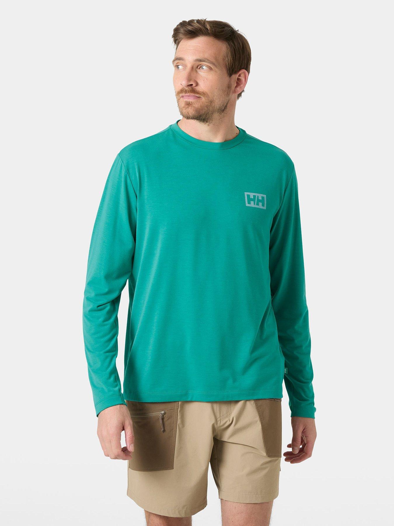 Helly Hansen Mens Skog Graphic Long Sleeve T-Shirt - Mint