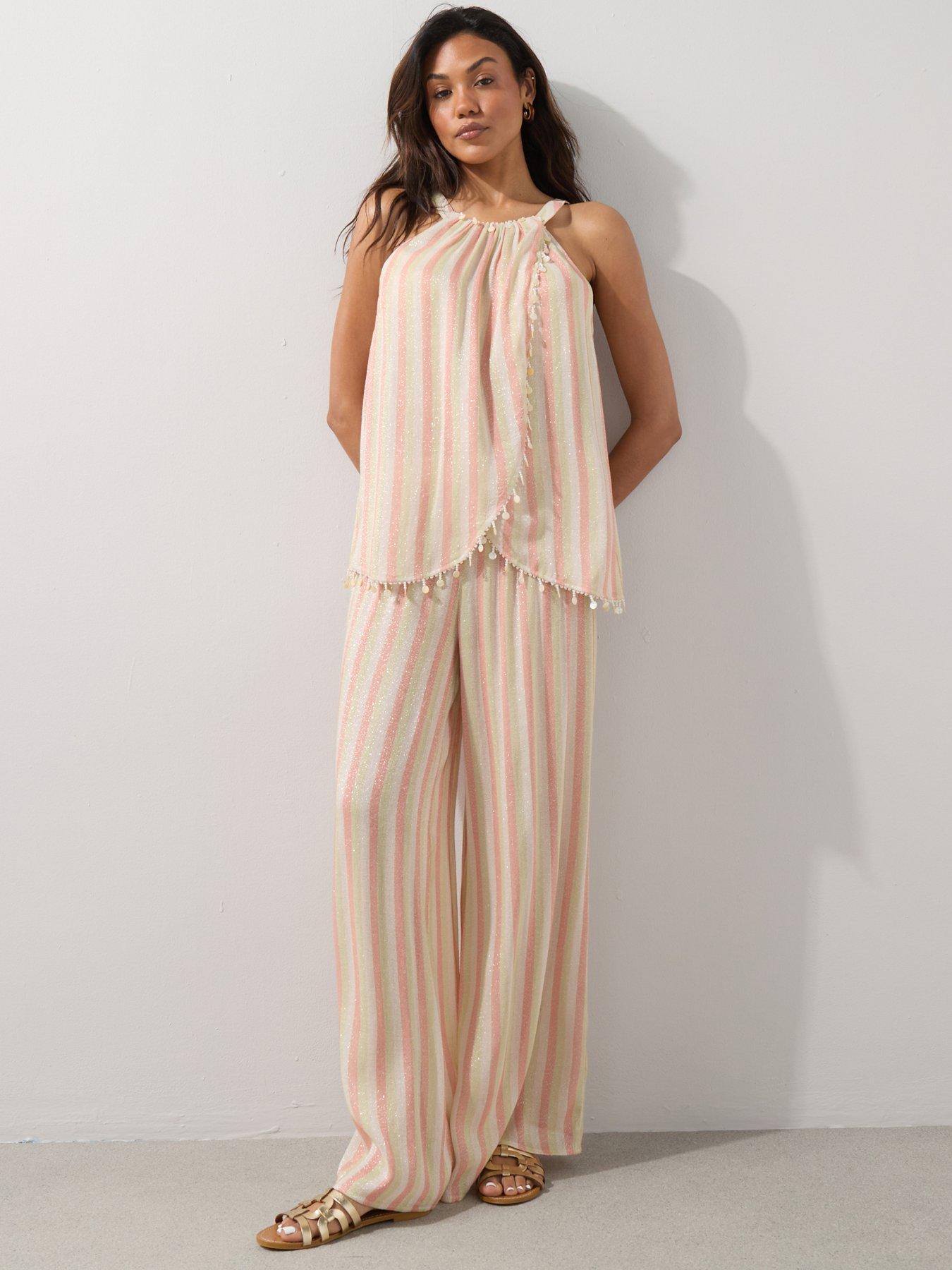 The Very Collection Stripe Beach Trousers Co Ord - Multi