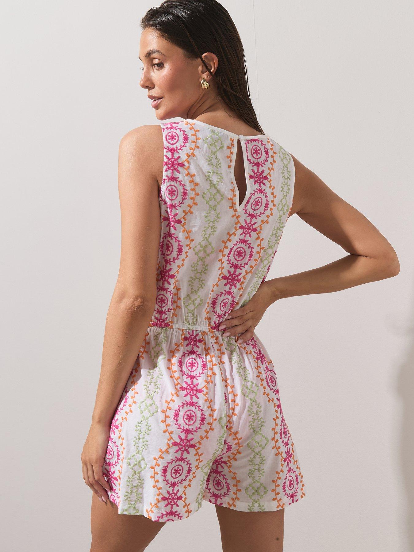  image of the-very-collection-embroided-playsuit-multi