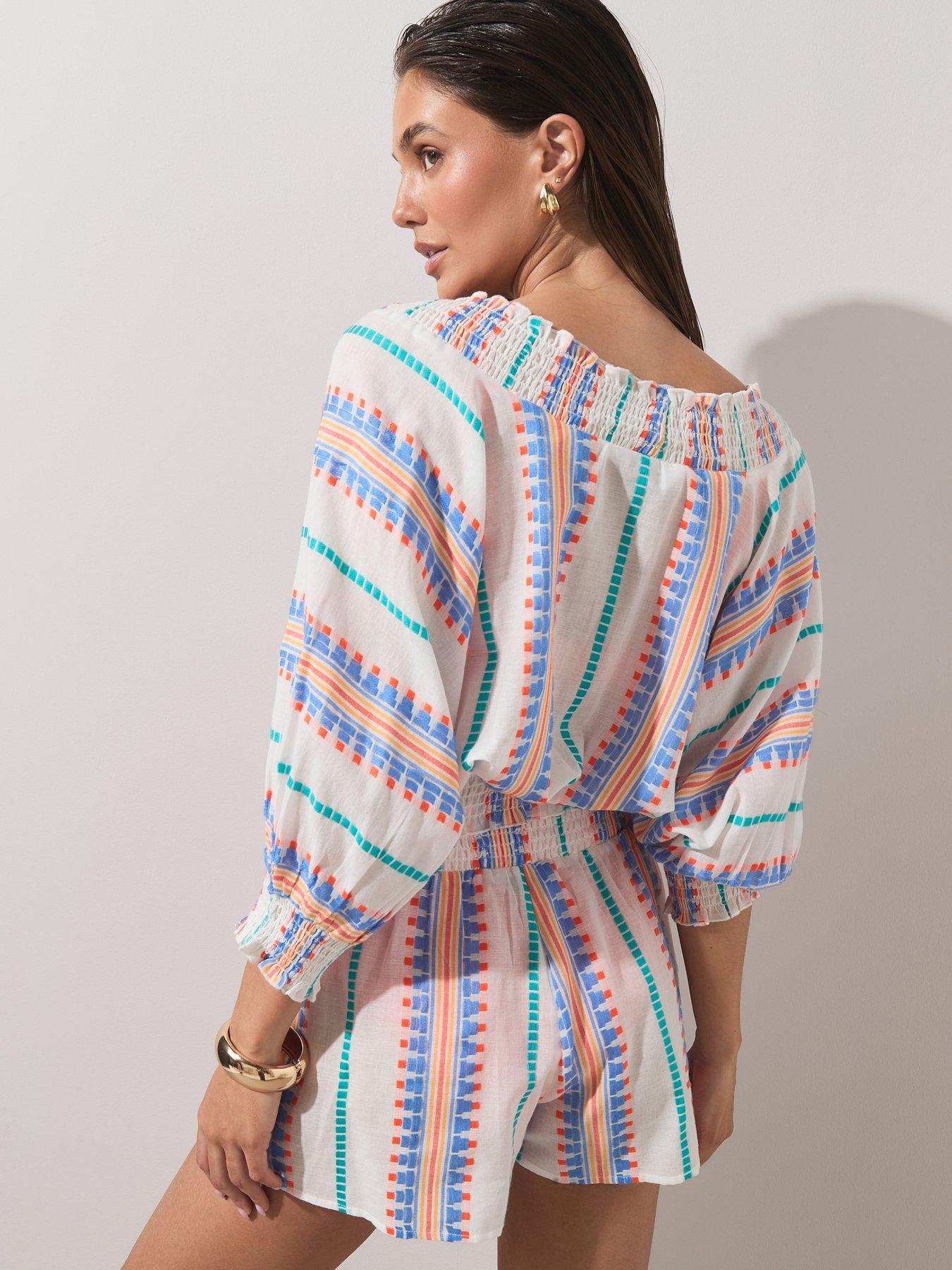 Image 2 of 6 of The Very Collection Aztec Co Ord Top - Multi