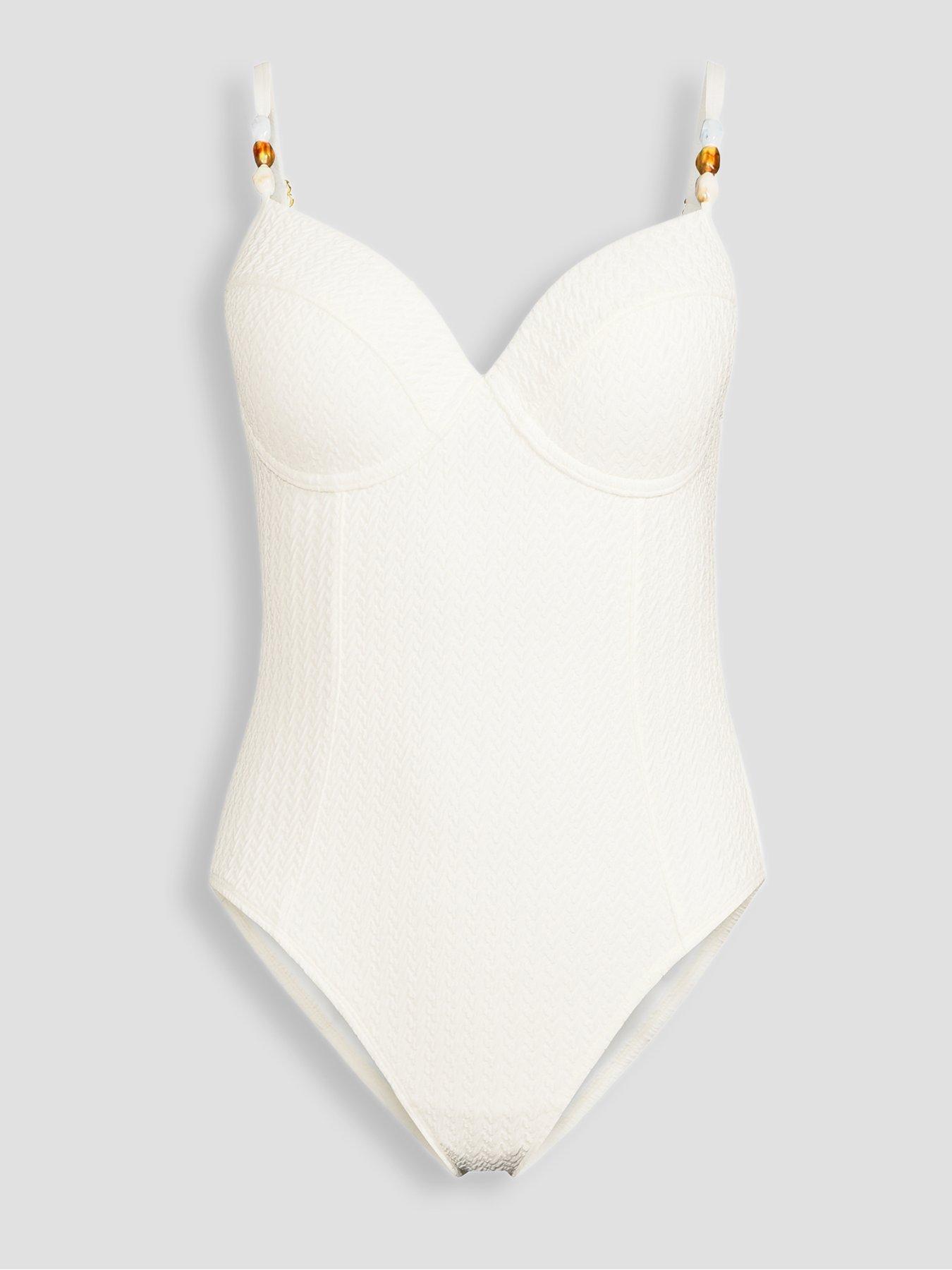 Image 7 of 7 of The Very Collection Shape Enhancing Textured Underwired Swimsuit
