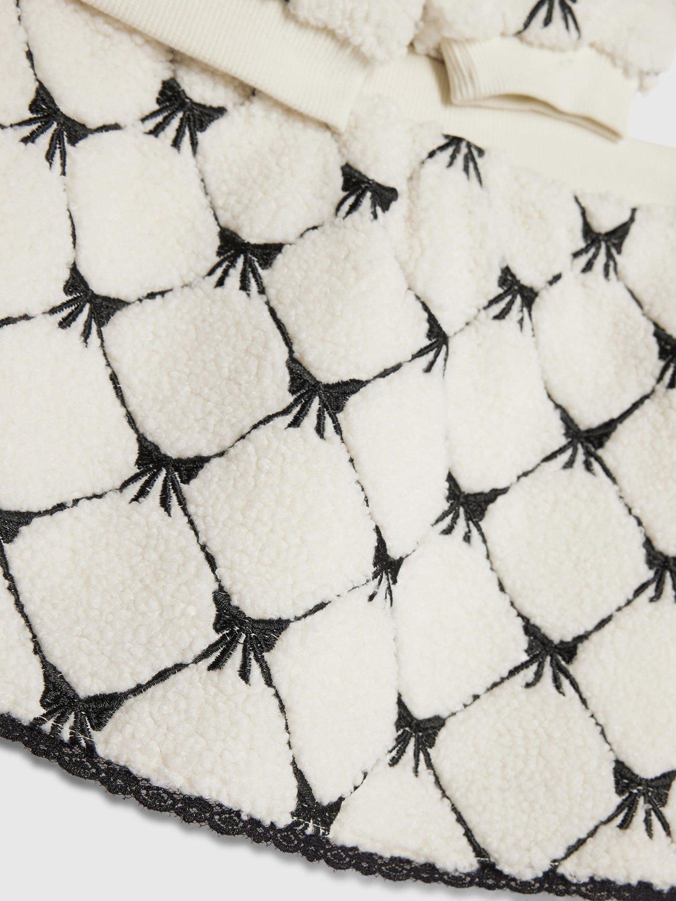  image of river-island-mini-girls-collared-bow-sweatshirt-set-cream