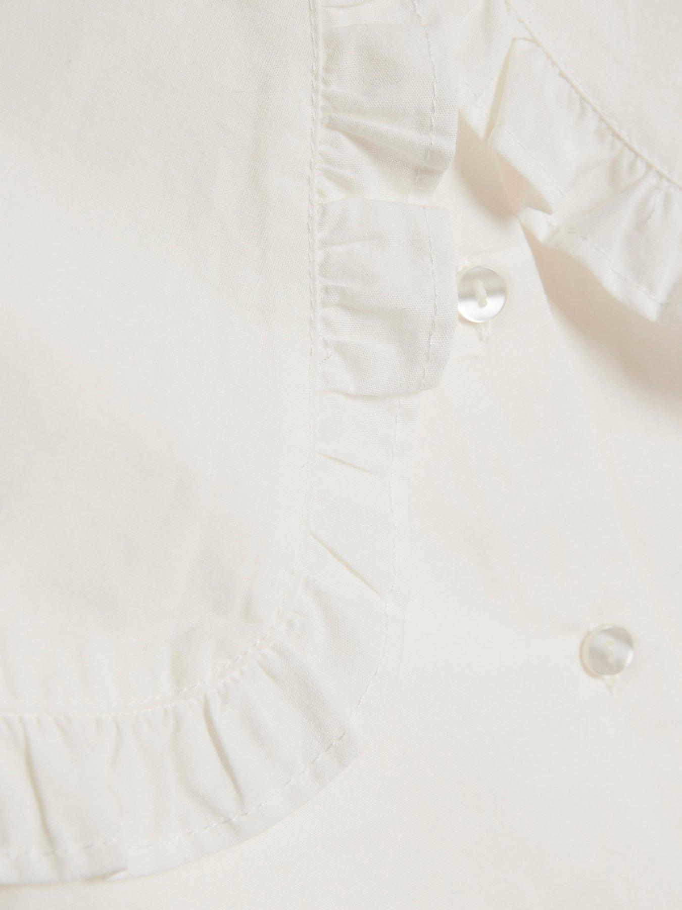  image of river-island-older-girls-boucle-pinafore-shirt-dress-pink