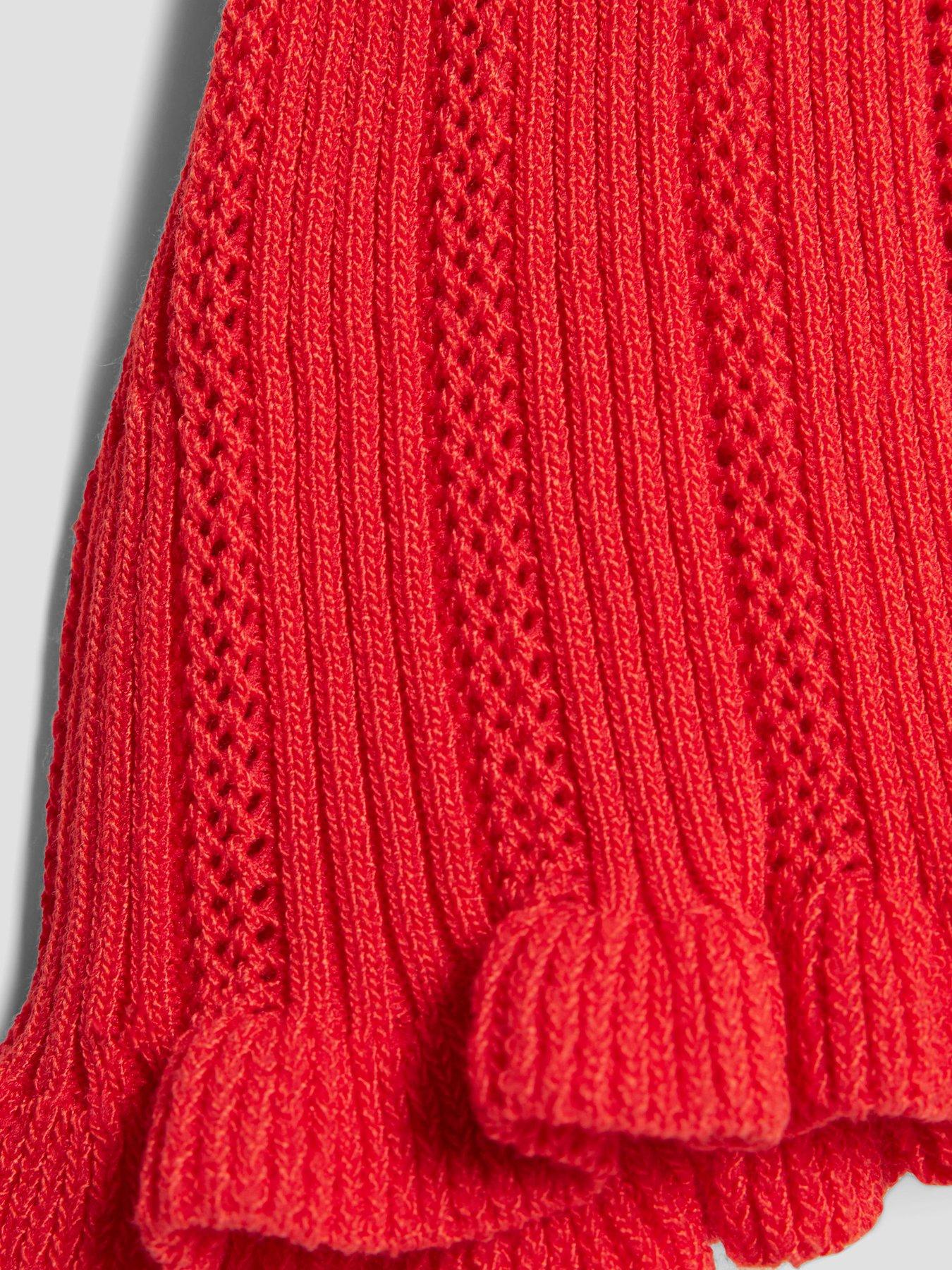  image of river-island-mini-girls-rose-cardigan-set-red