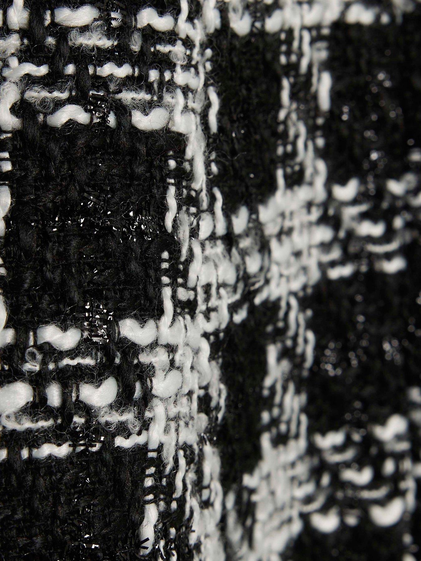  image of river-island-mini-girls-velvet-bow-boucle-dress-black