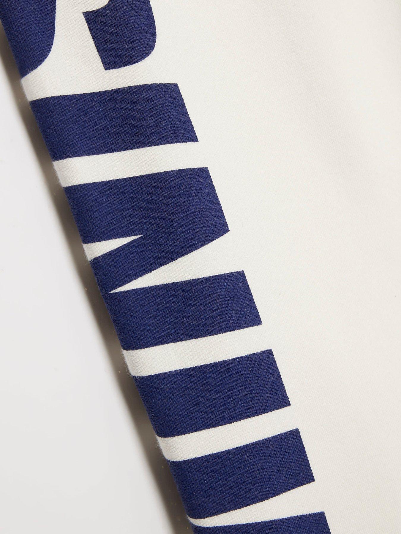  image of river-island-older-boys-luminis-back-print-hoodie-set-cream