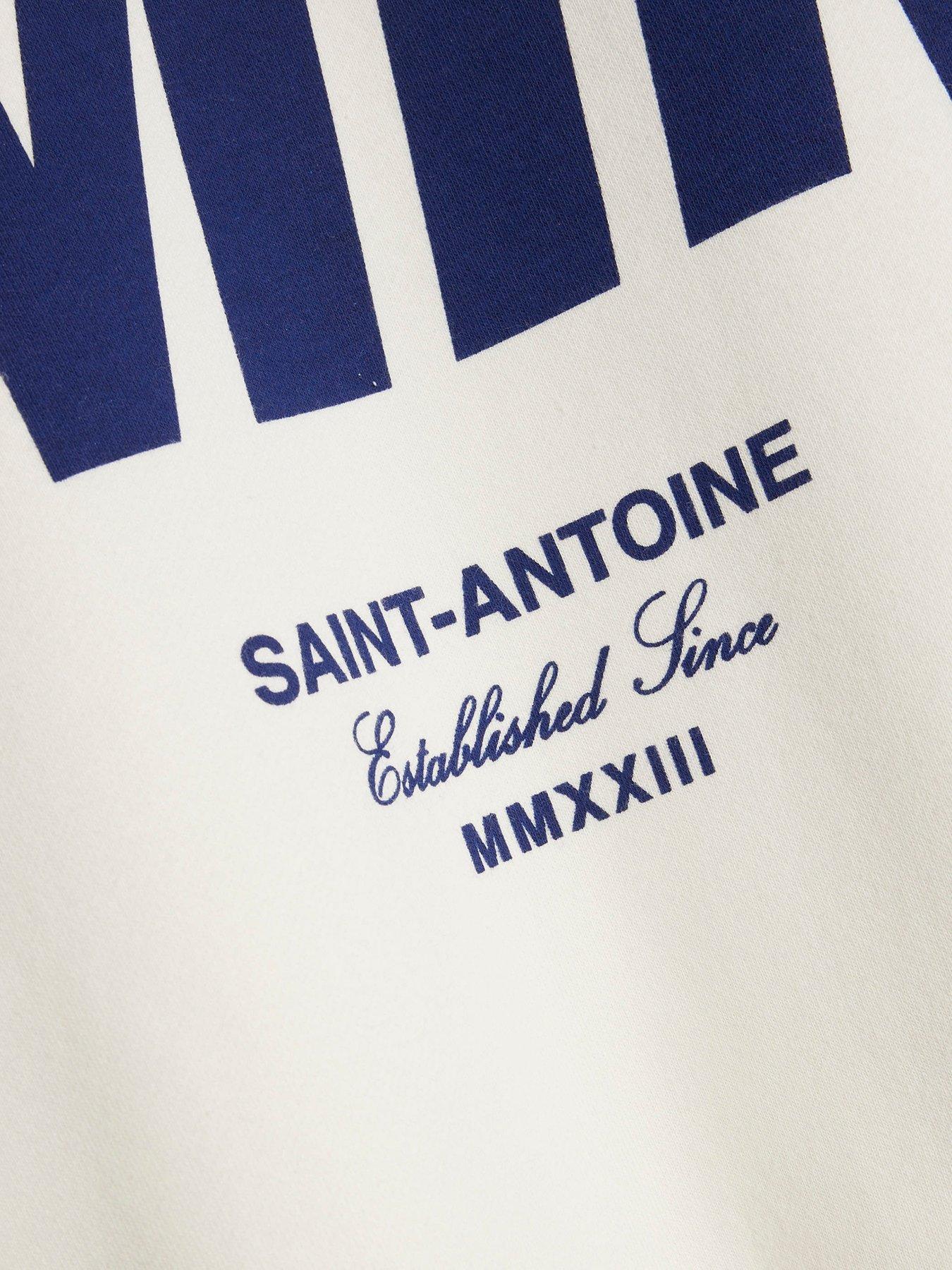  image of river-island-older-boys-luminis-back-print-hoodie-set-cream