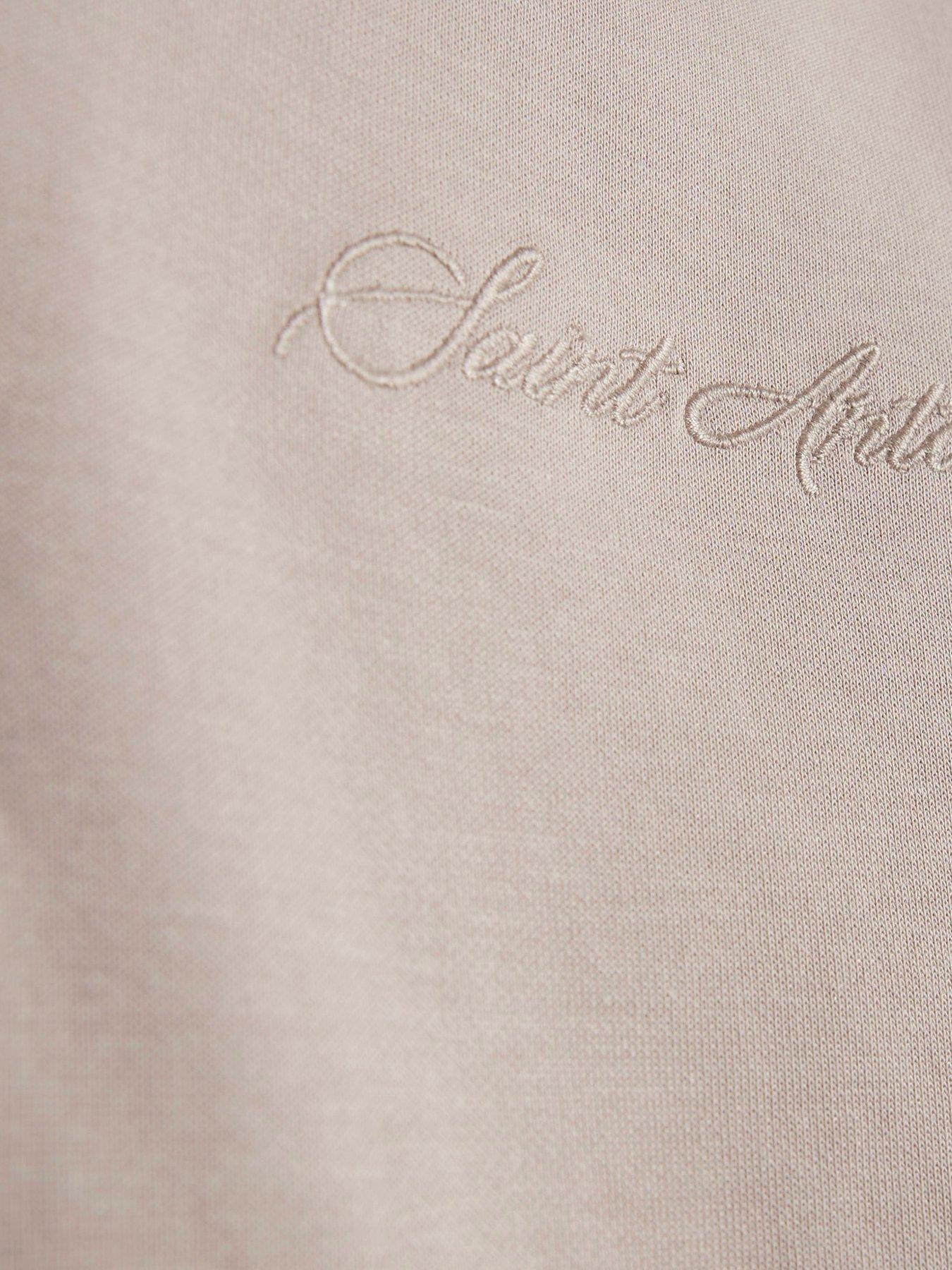  image of river-island-older-boys-zip-funnel-neck-top-set-beige