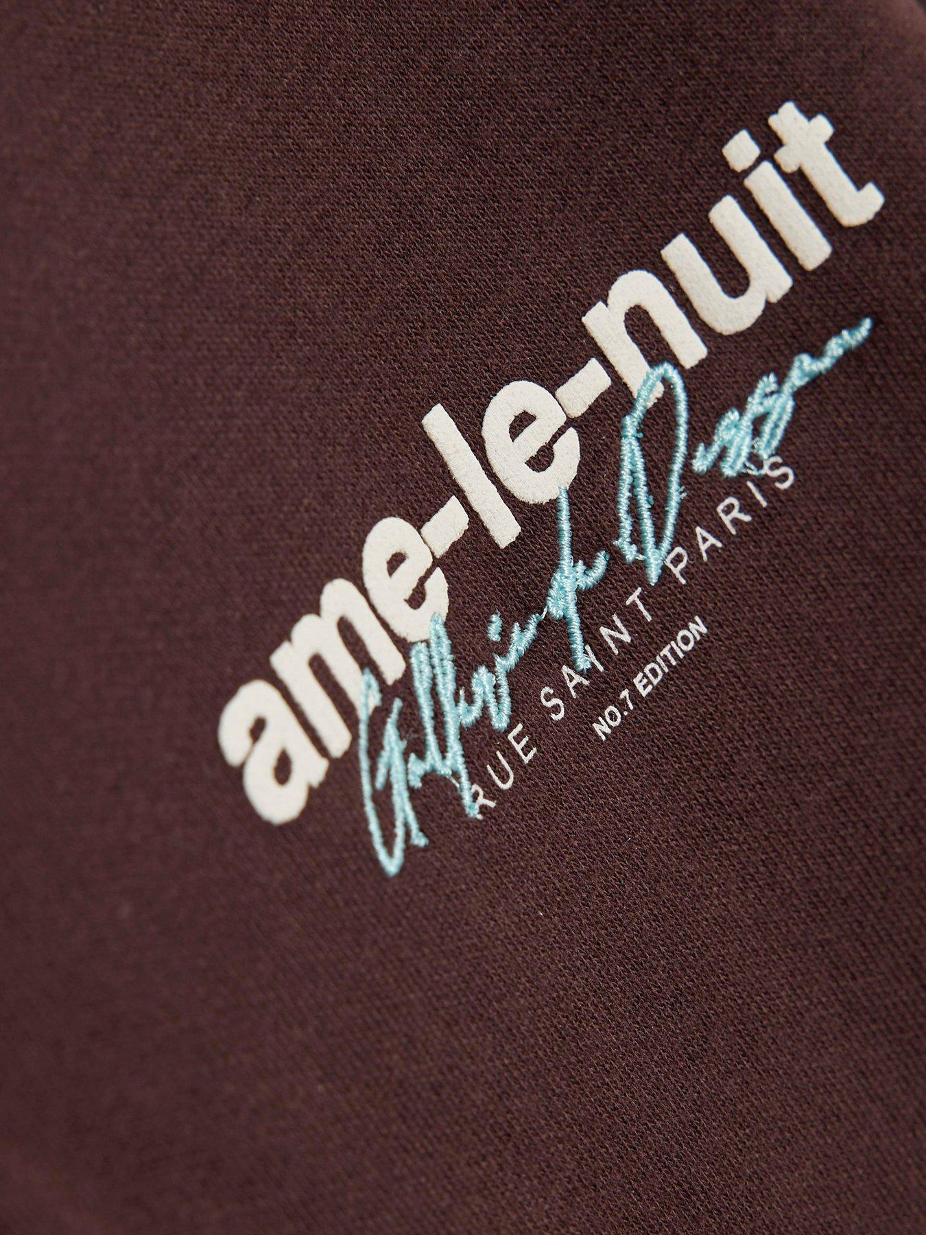  image of river-island-older-boys-ame-le-nuit-back-print-hoodie-set-red