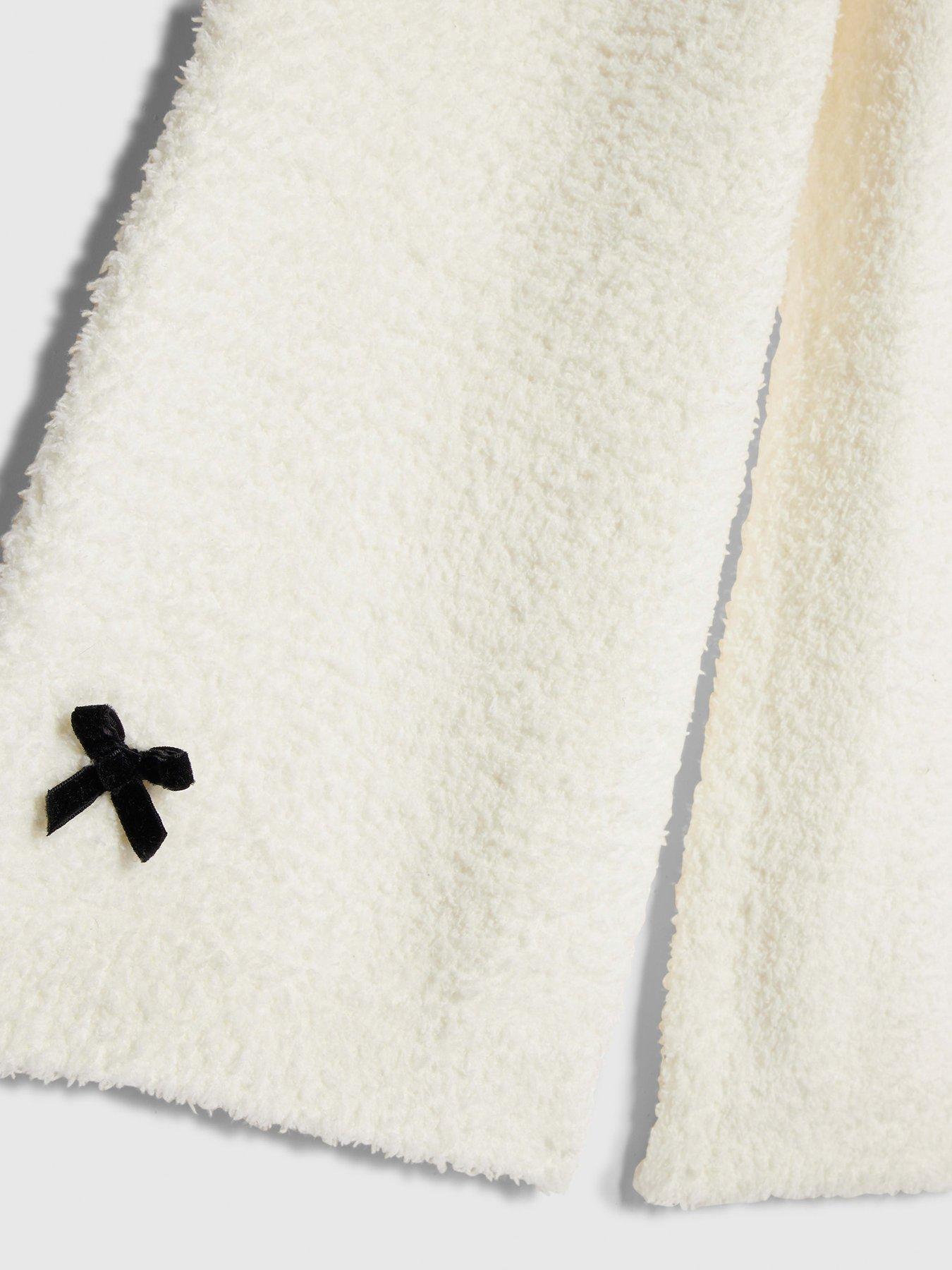  image of river-island-older-girls-3d-bow-loungewear-set-cream