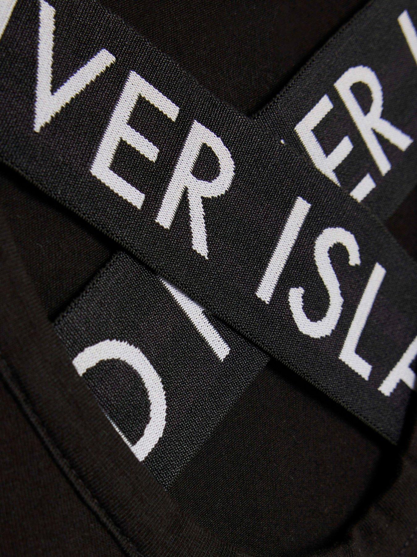  image of river-island-older-girls-cross-back-waistband-top-black