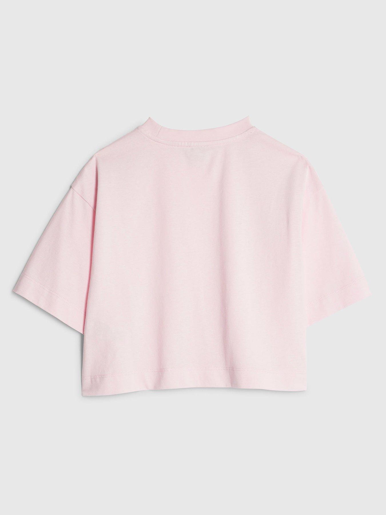  image of river-island-older-girls-embellished-bow-top-pink