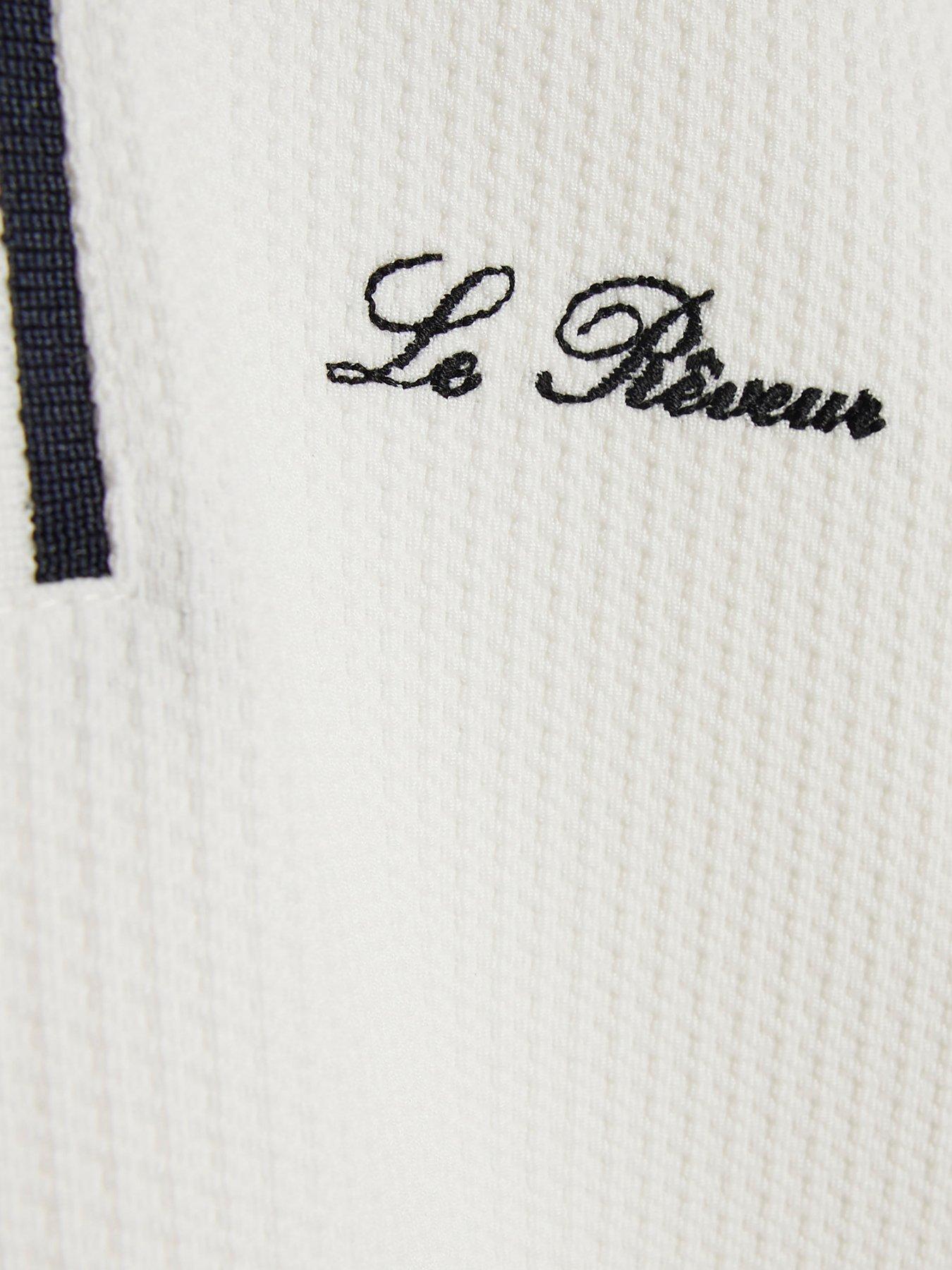 Image 4 of 4 of River Island Mini Boys Textured Polo Shirt - White