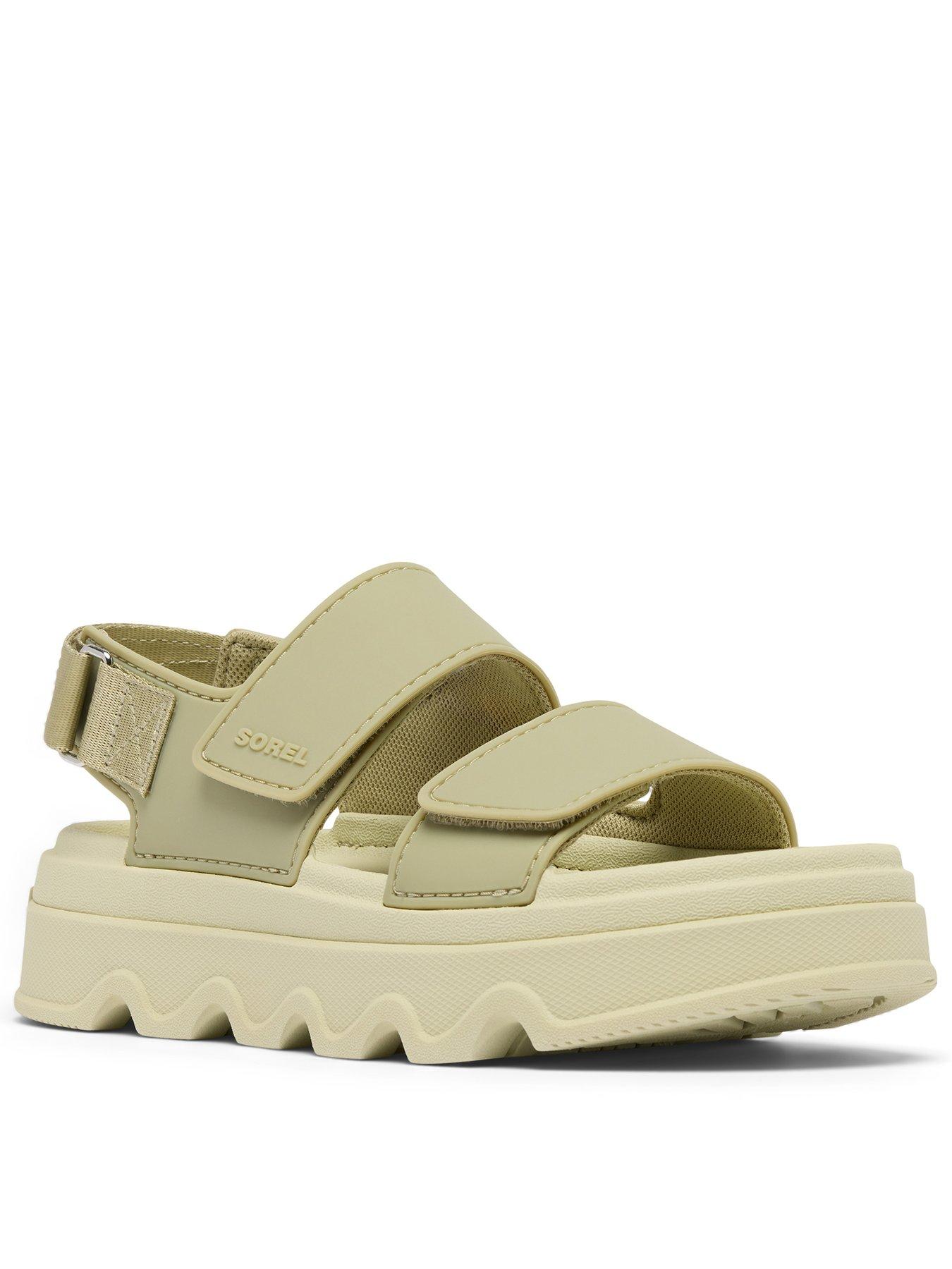 SOREL Womens Kinetic Sunchase Ankle Strap Sandals - Green