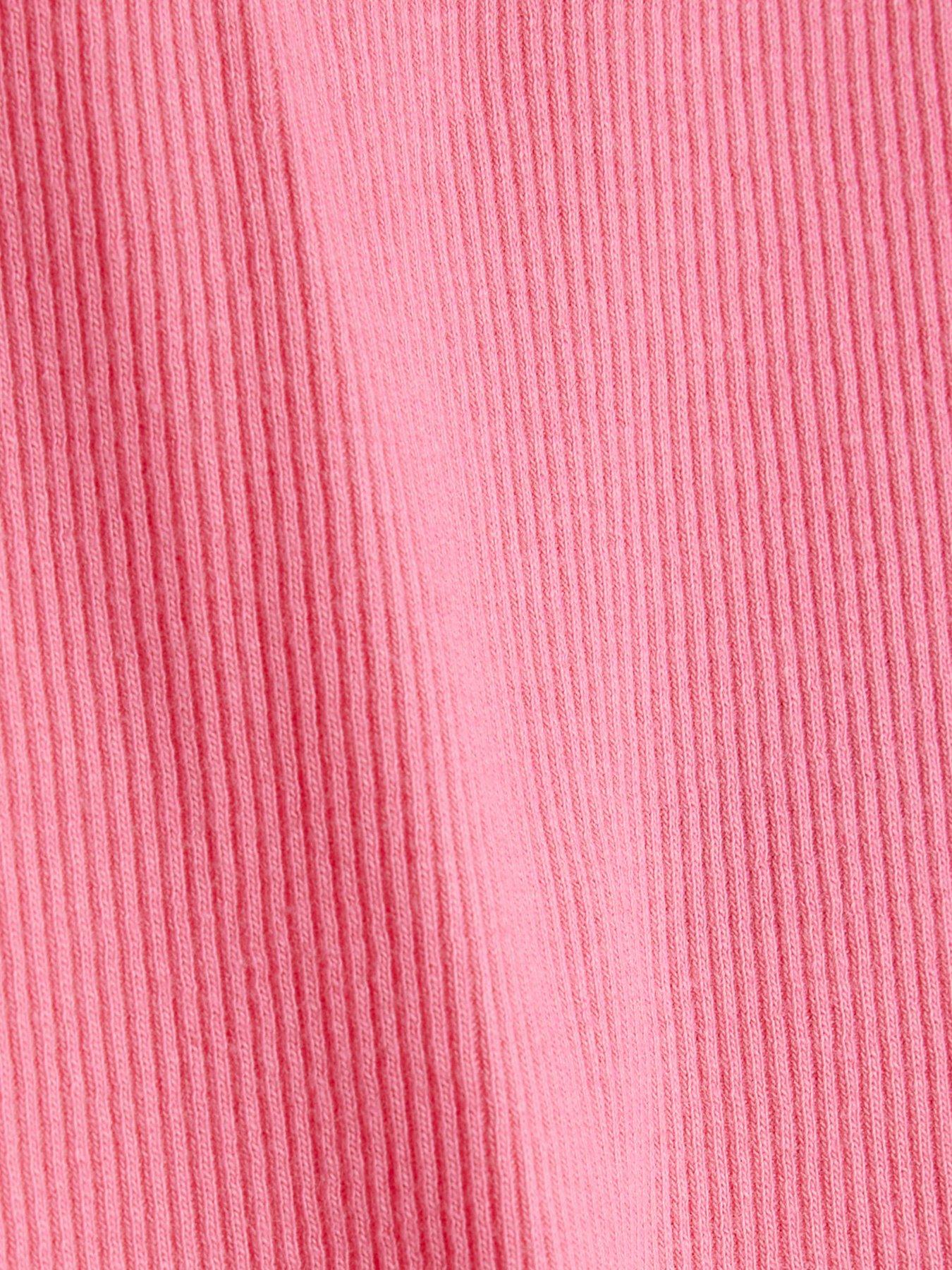  image of river-island-older-girls-scallop-trim-long-sleeved-top-pink