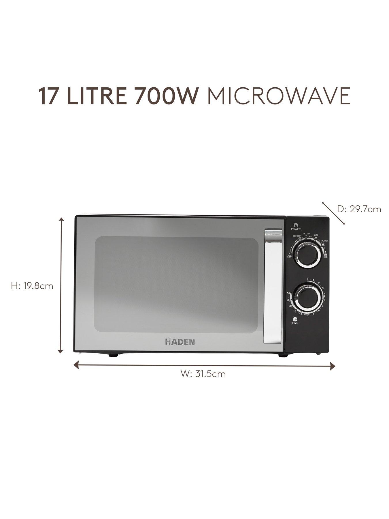  image of haden-20l-800wnbspmicrowave-with-mirror-door-black