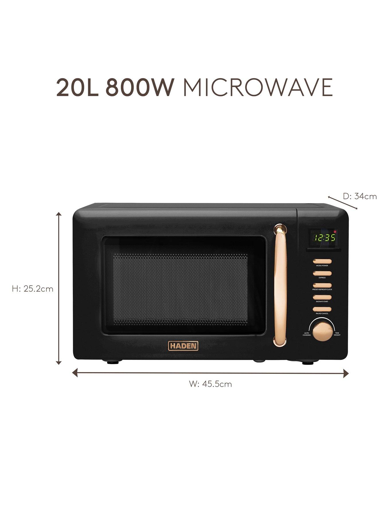  image of haden-20l-800wnbspmicrowave--nbspblackcopper