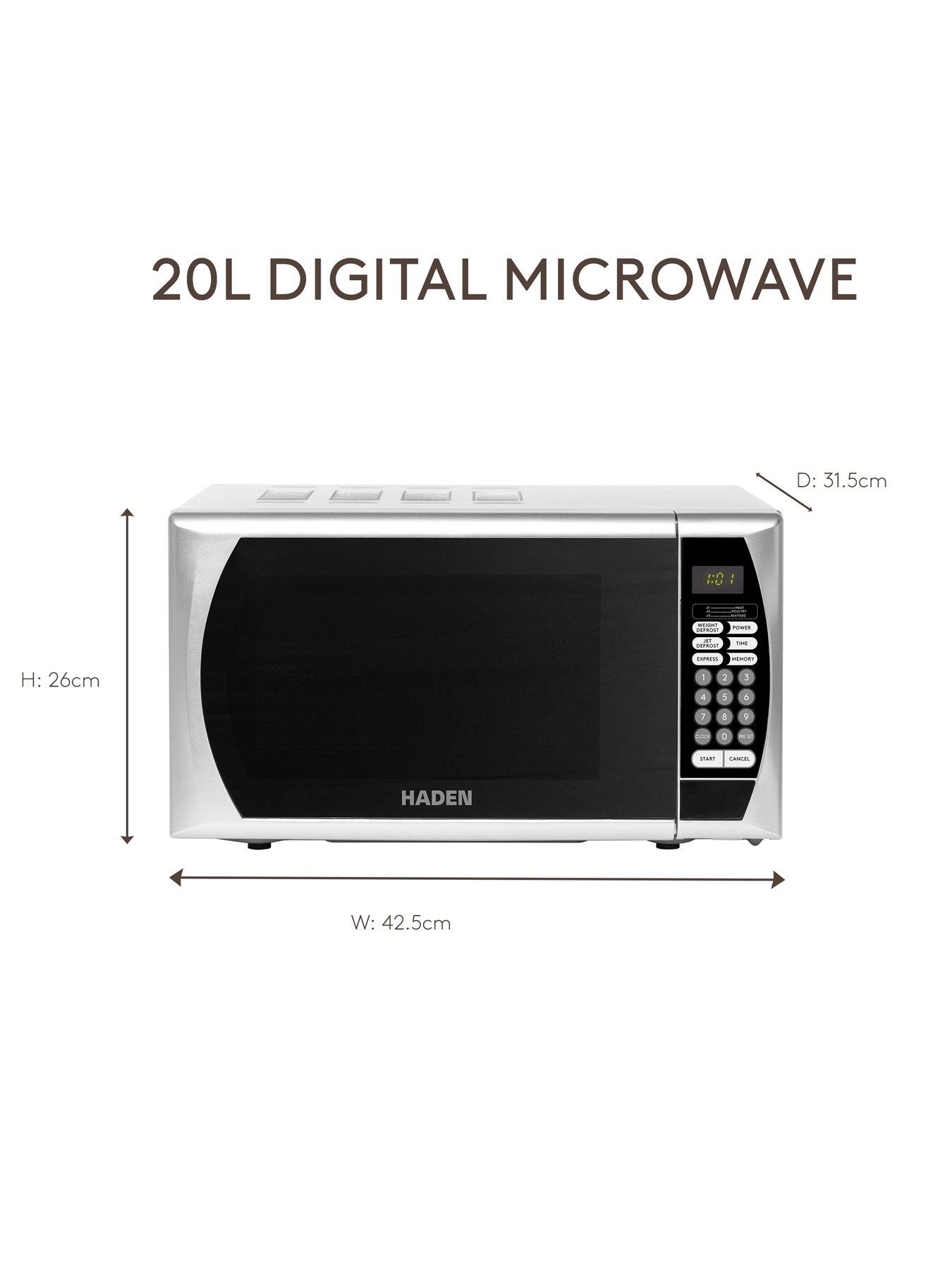  image of haden-20l-800w-silver-microwave-silver