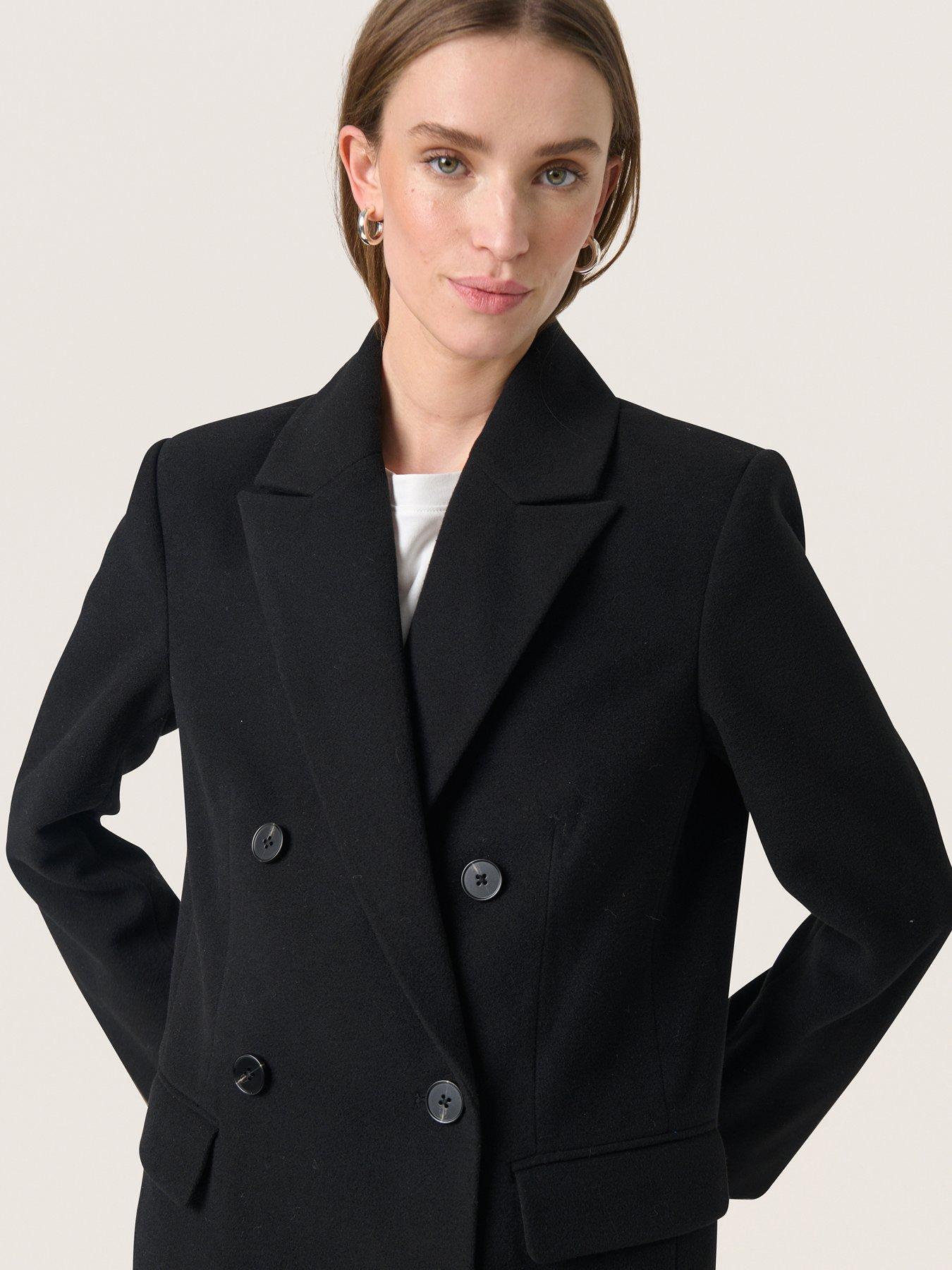  image of soaked-in-luxury-rubie-blazer-coat-black