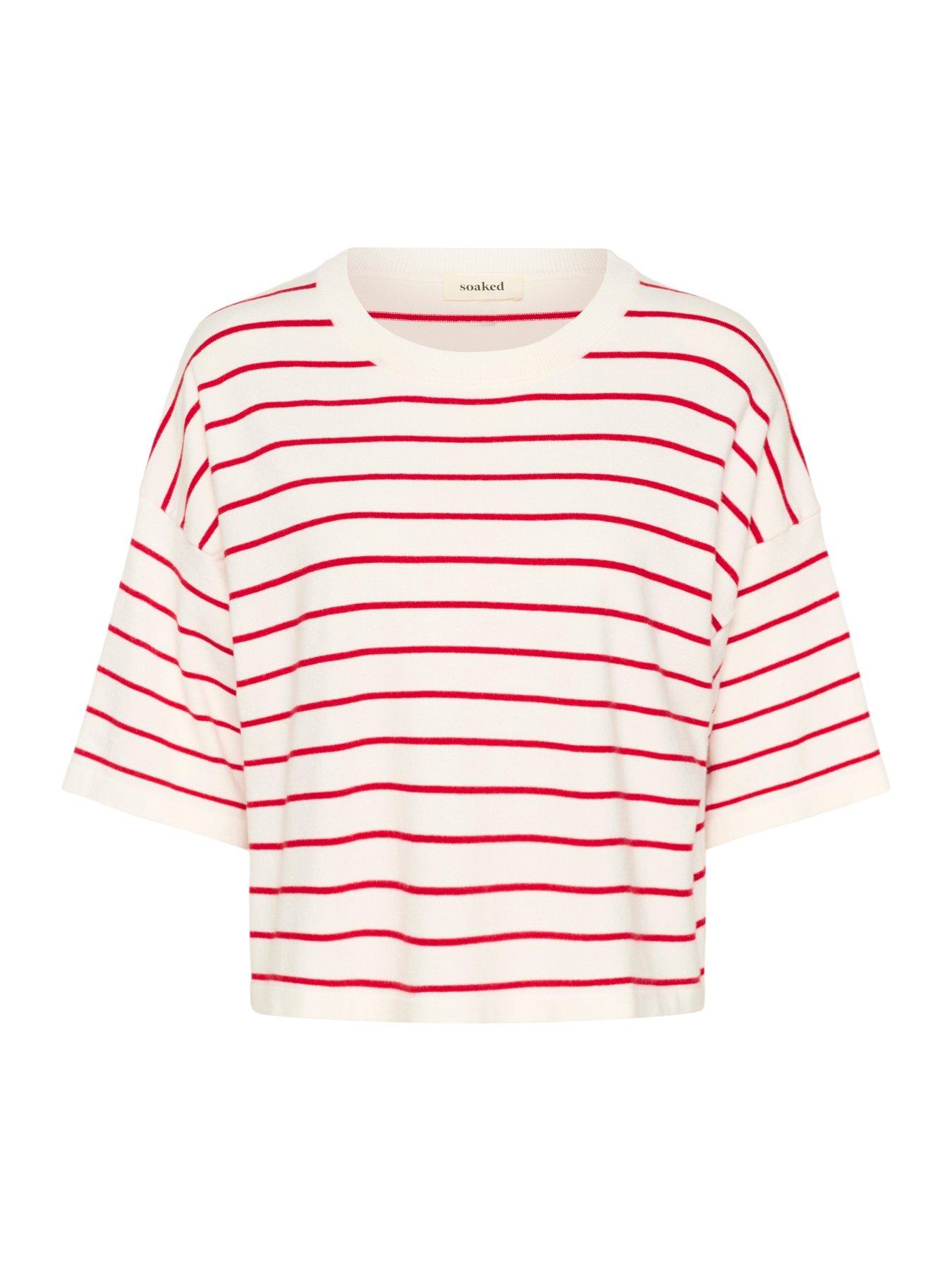  image of soaked-in-luxury-slspina-striped-t-shirt-white